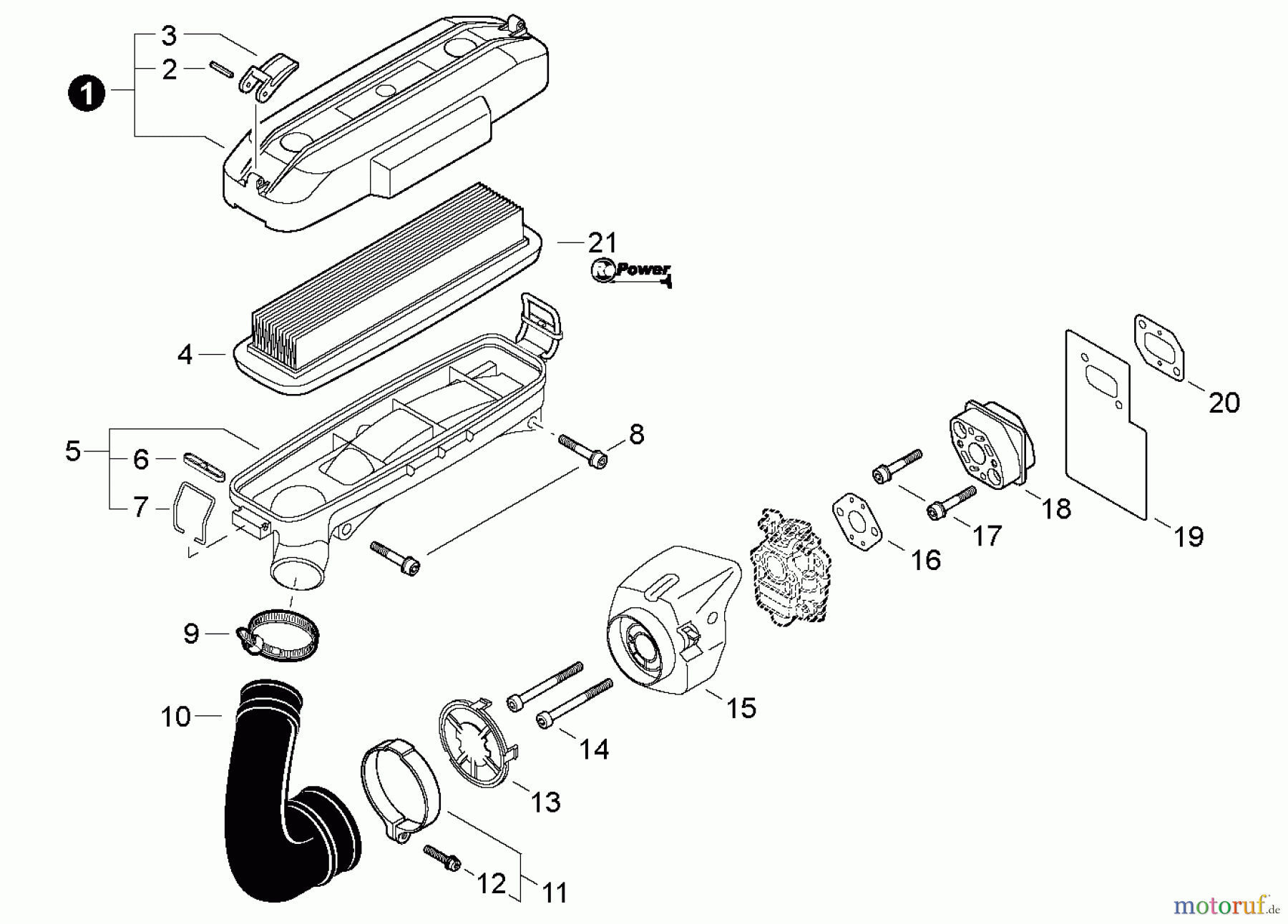  Shindaiwa Bläser / Sauger / Häcksler / Mulchgeräte EB633RT - Shindaiwa Back Pack Blower, Intake