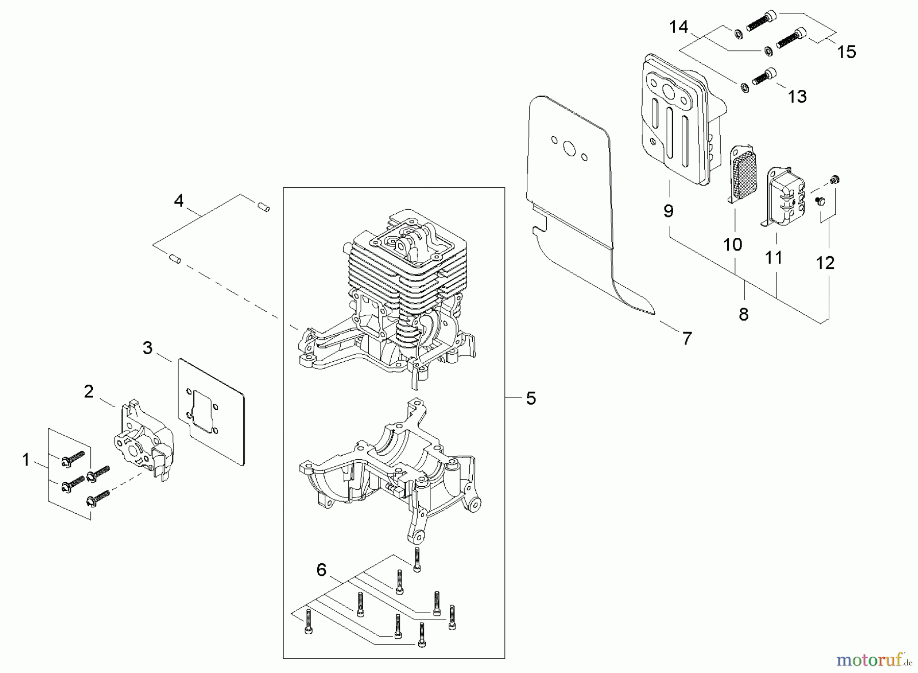  Shindaiwa Wasserpumpen GP344 - Shindaiwa Water Pump, S/N: T16113001001 - T16113999999 Cylinder, Exhaust, Intake