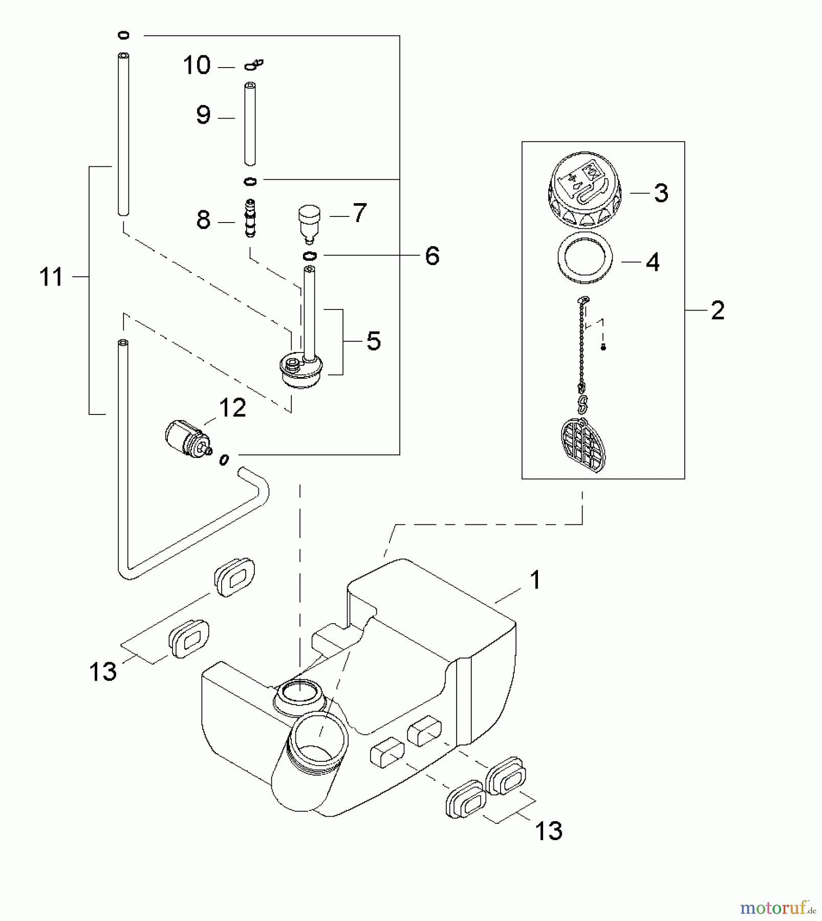  Shindaiwa Wasserpumpen GP344 - Shindaiwa Water Pump, S/N: T16113001001 - T16113999999 Fuel Tank