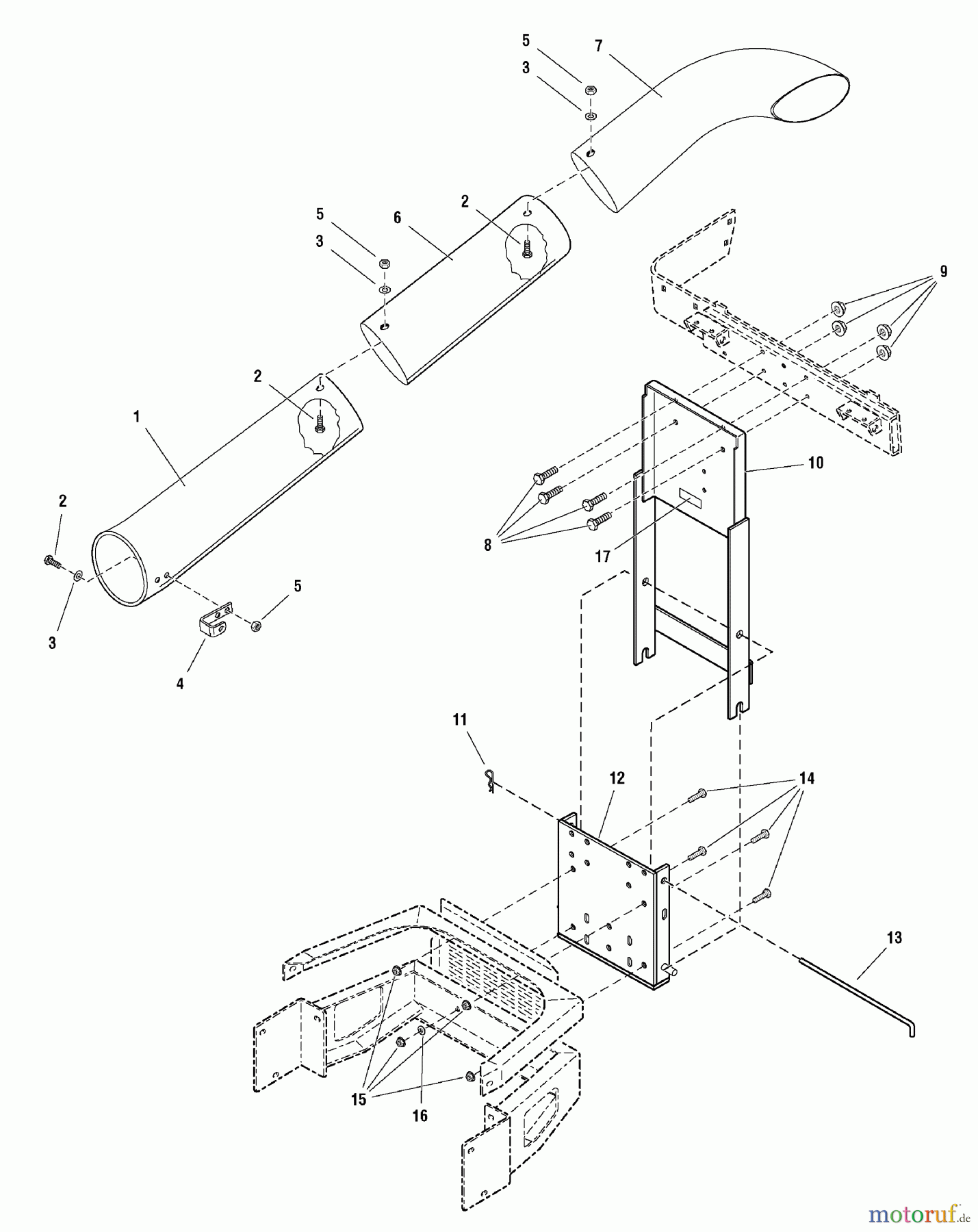  Snapper Zubehör. Rasenmäher 1694498 - Snapper FastCut ZTR Turbo Clean Sweep Twin Grass Catcher Tubes & Support Group - Twin