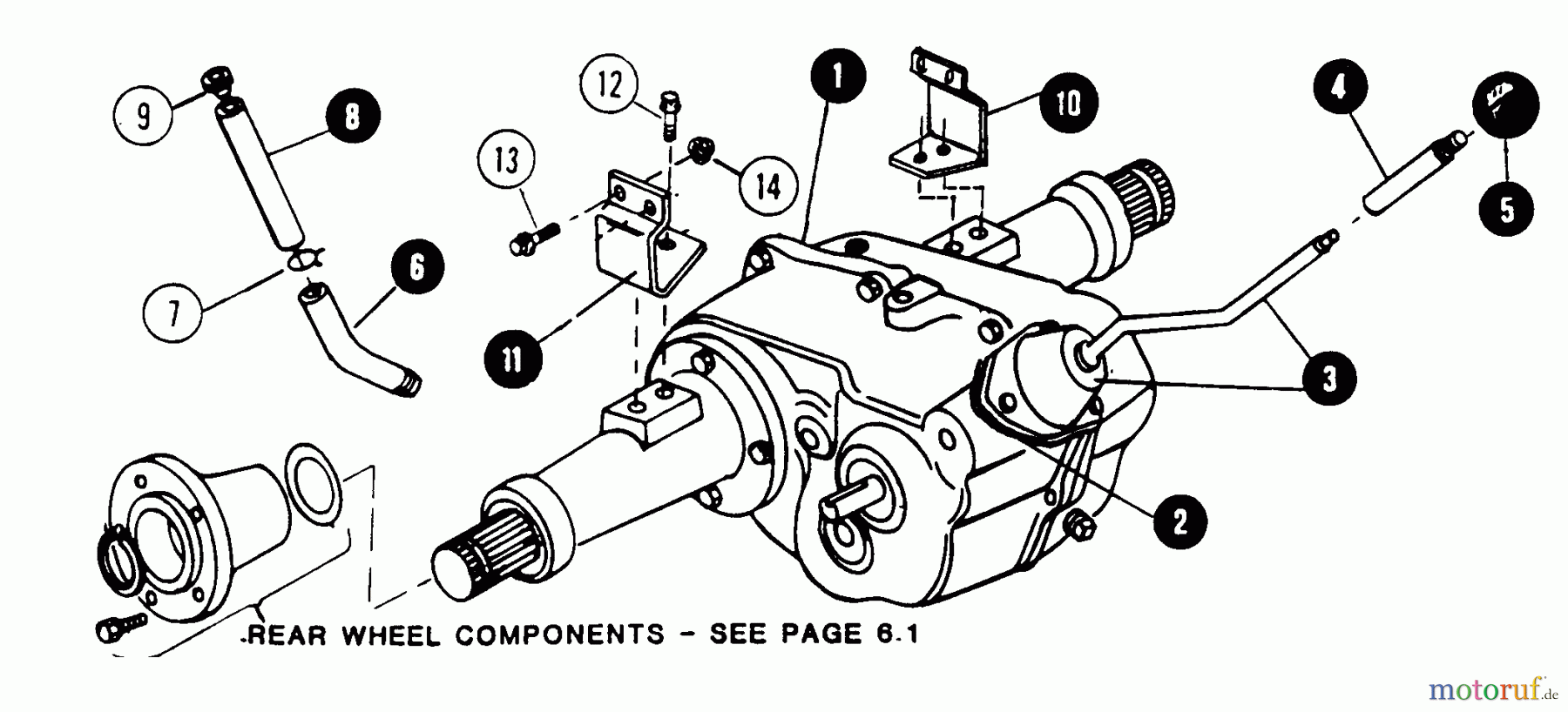  Snapper Rasen- und Gartentraktoren 1600A (80124) - Snapper 16 HP Garden Tractor, Gear Drive, MF Series Transaxle