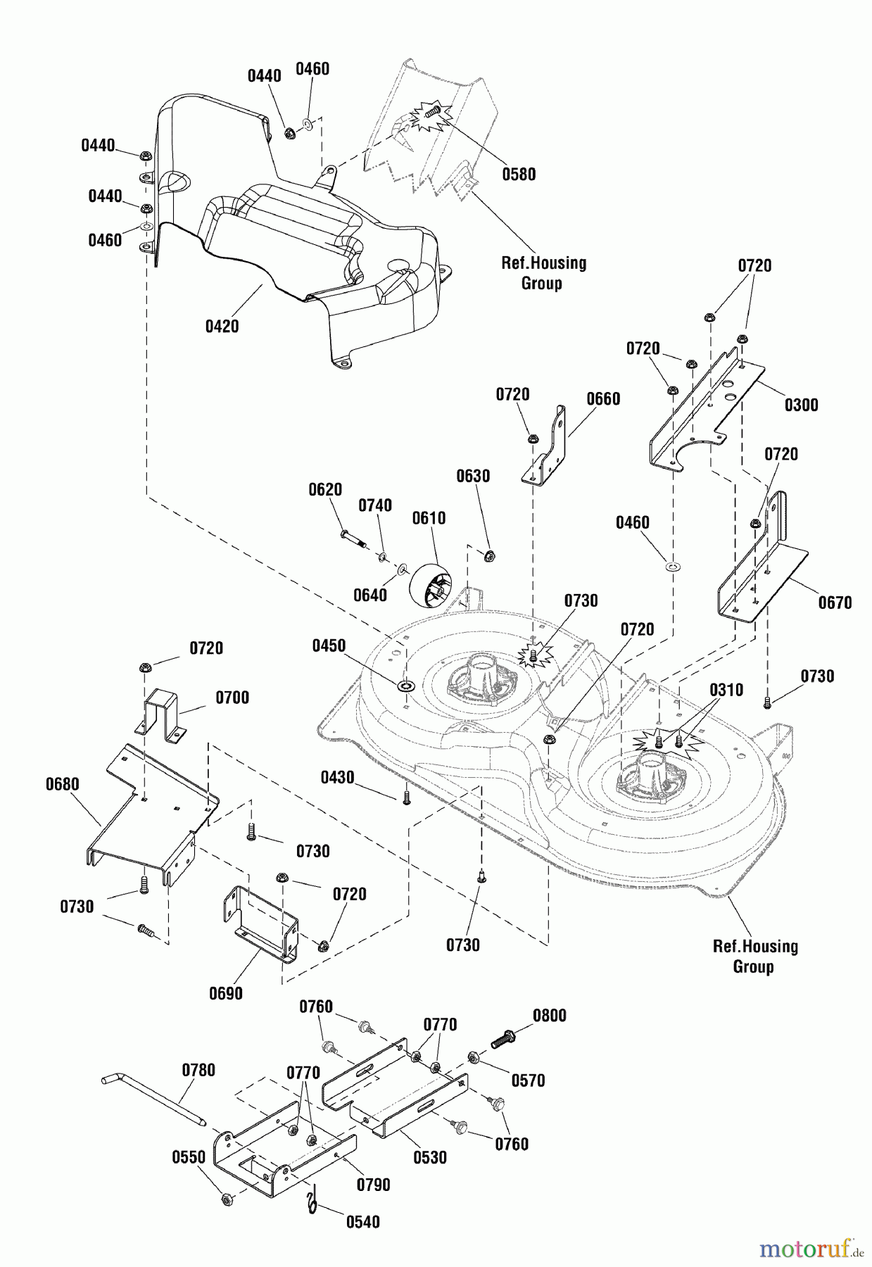  Snapper Rasen- und Gartentraktoren ERPX17538RDF (2691113-00) - Snapper 96cm Lawn Tractor, 17.5 Gross HP Hydro Drive, Rear Discharge (Export) 96cm Mower Deck - Support Group