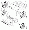Snapper 19300-2 - 19" Walk-Behind Mower, 3 HP, 2 Cycle, Steel Deck, Series 0 Spareparts Wheels, Guard, Axles
