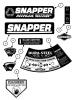 Snapper WP216512BV - 21" Walk-Behind Mower, 6.5 HP, Steel Deck, Series 12 Spareparts Decals (Part 1)