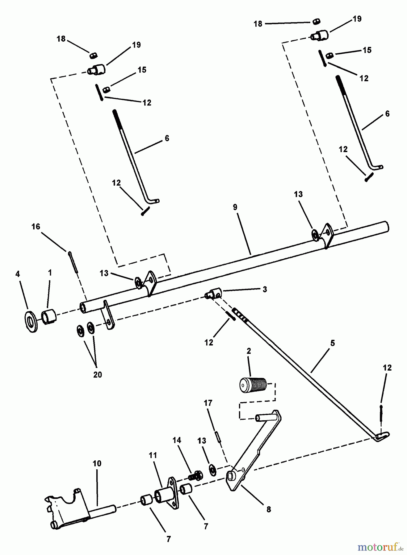  Snapper Nullwendekreismäher, Zero-Turn ZF2501KH (84574) - Snapper 25 HP Zero-Turn Mower, Out Front, Z-Rider Series 1 Parking Brake Assembly