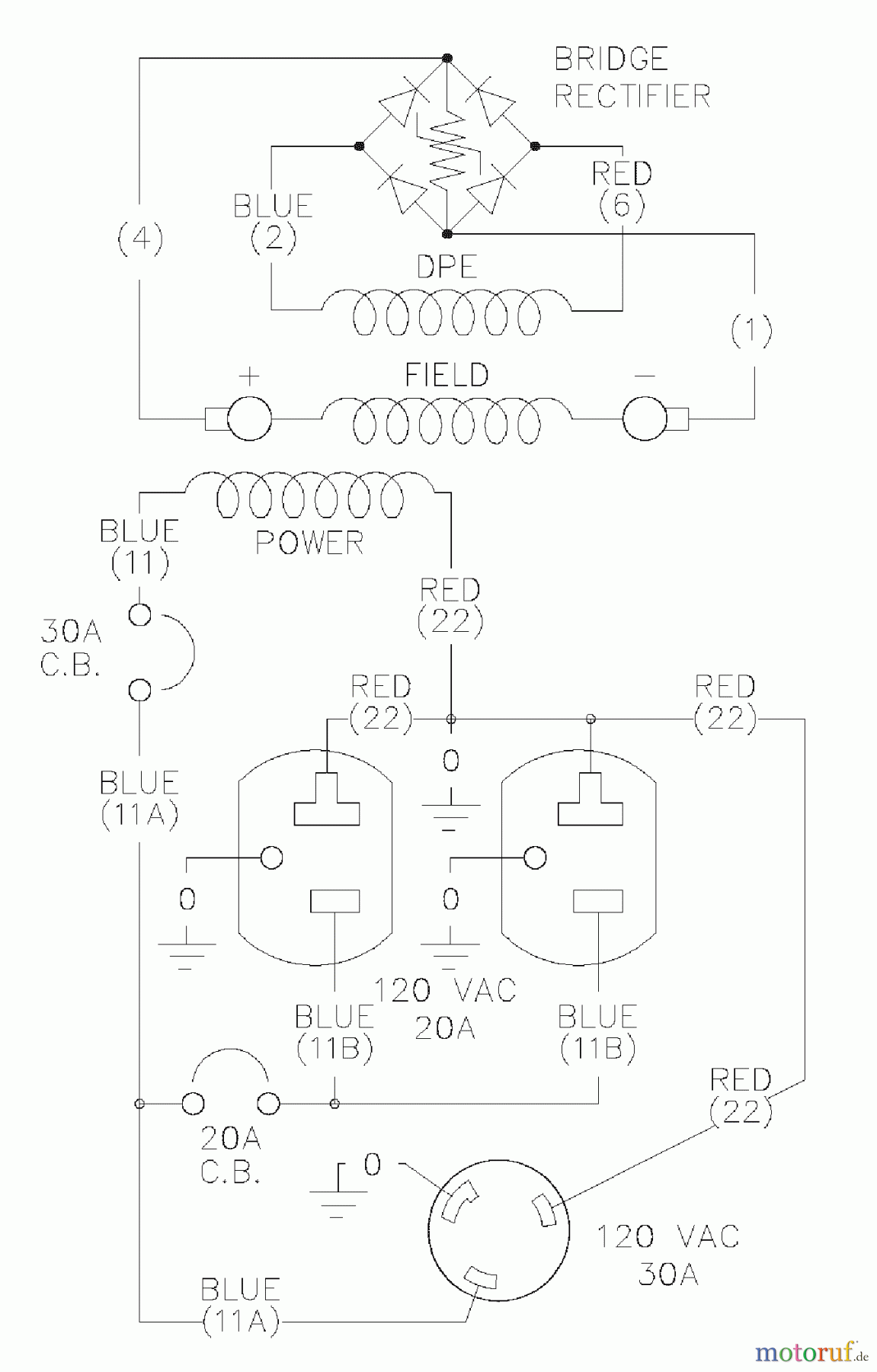  Snapper Sonstiges G30000 (1667-0) - Snapper 3250 Watt Generator, 6.5 HP GENERATOR SCHEMATIC