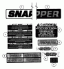 Snapper M280917B (84249) - 28" Rear-Engine Rider, 9 HP, M Series 17 Spareparts Decals (Part 1)