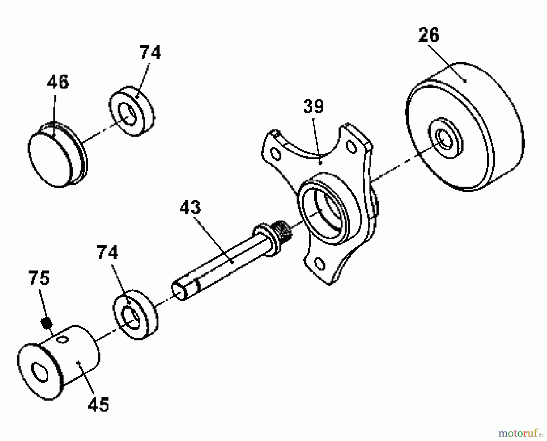  Tanaka Sonstiges Moby - Tanaka X 25cc PowerBoard Clutch Shaft & Clutch Drum