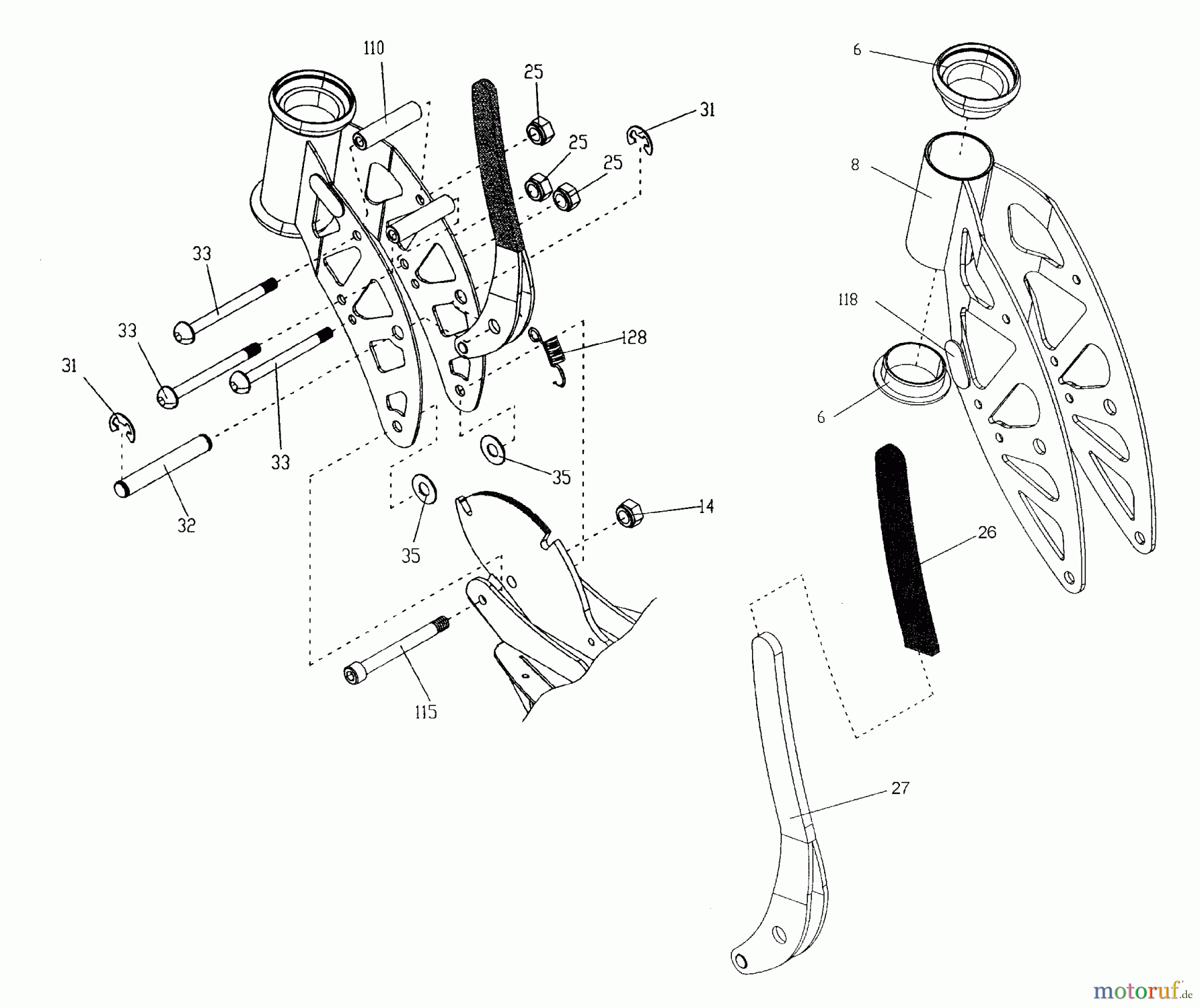  Tanaka Sonstiges TPB-350GX - Tanaka 35cc PowerBoard Head Pipe & Folding Handle