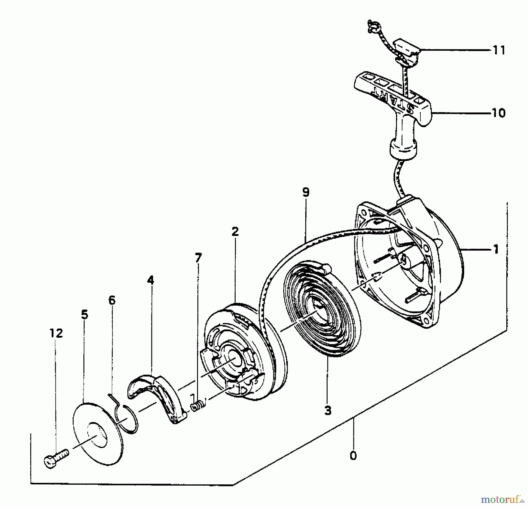  Tanaka Blasgeräte, Sauger, Häcksler, Mulchgeräte TBL-450 - Tanaka Backpack Blower Recoil Starter