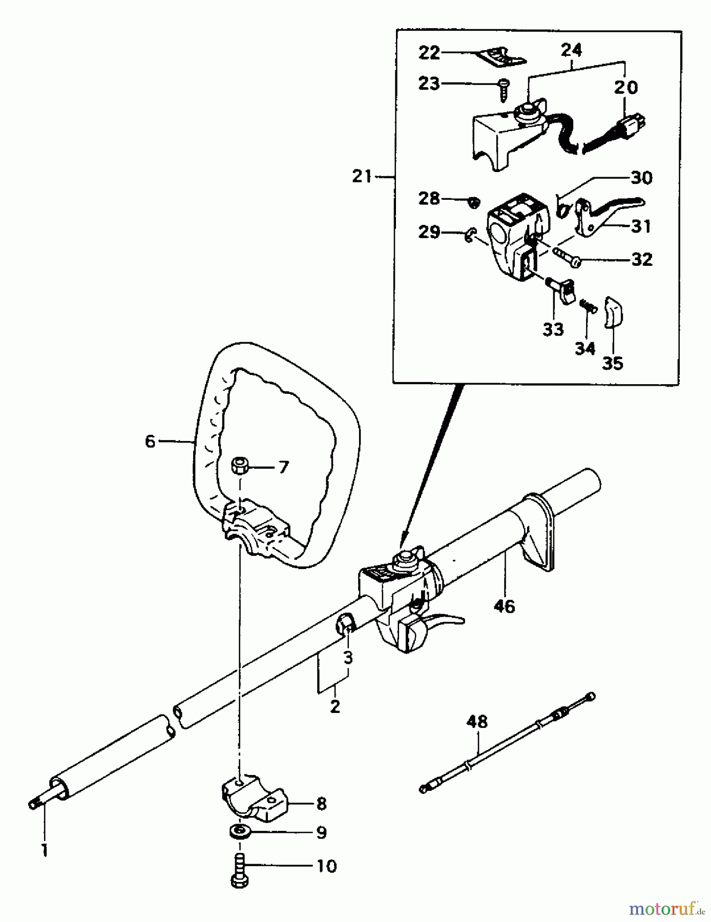  Tanaka Trimmer, Motorsensen AST-7000S - Tanaka AutoStart Brush Cutter Handle