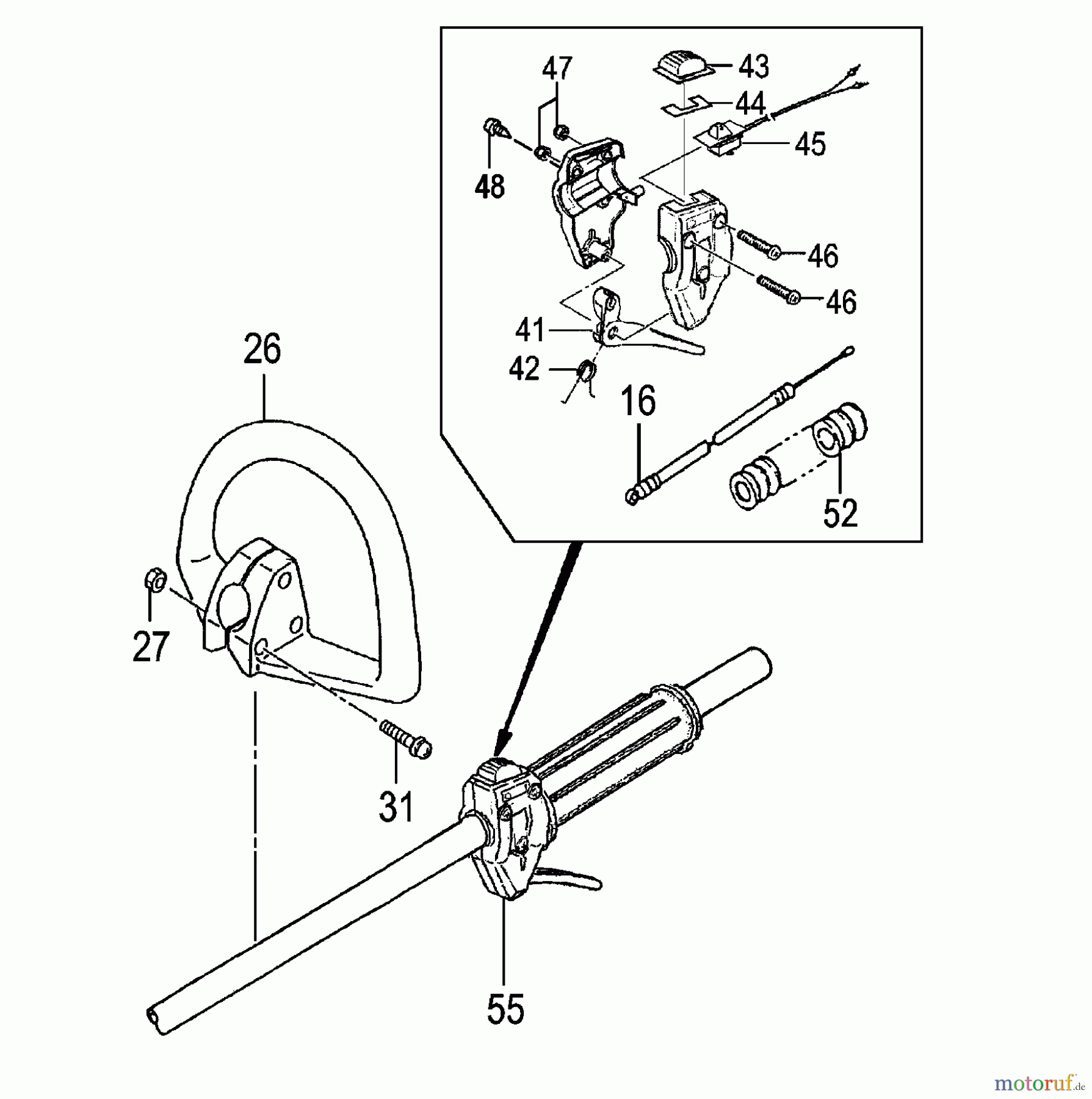  Tanaka Trimmer, Motorsensen TBC-225CS - Tanaka Grass Trimmer Throttle & Front Handle