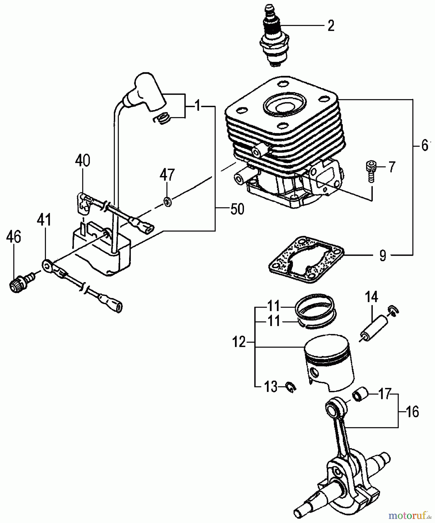  Tanaka Trimmer, Motorsensen TBC-255PF - Tanaka Grass Trimmer Cylinder, Piston, Crankshaft, Ignition