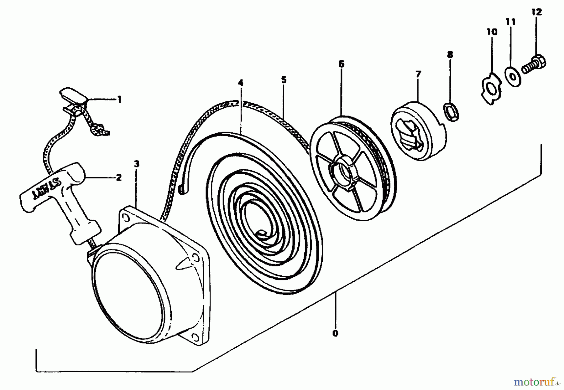  Tanaka Blasgeräte, Sauger, Häcksler, Mulchgeräte TBL-505 - Tanaka Backpack Blower Recoil Starter