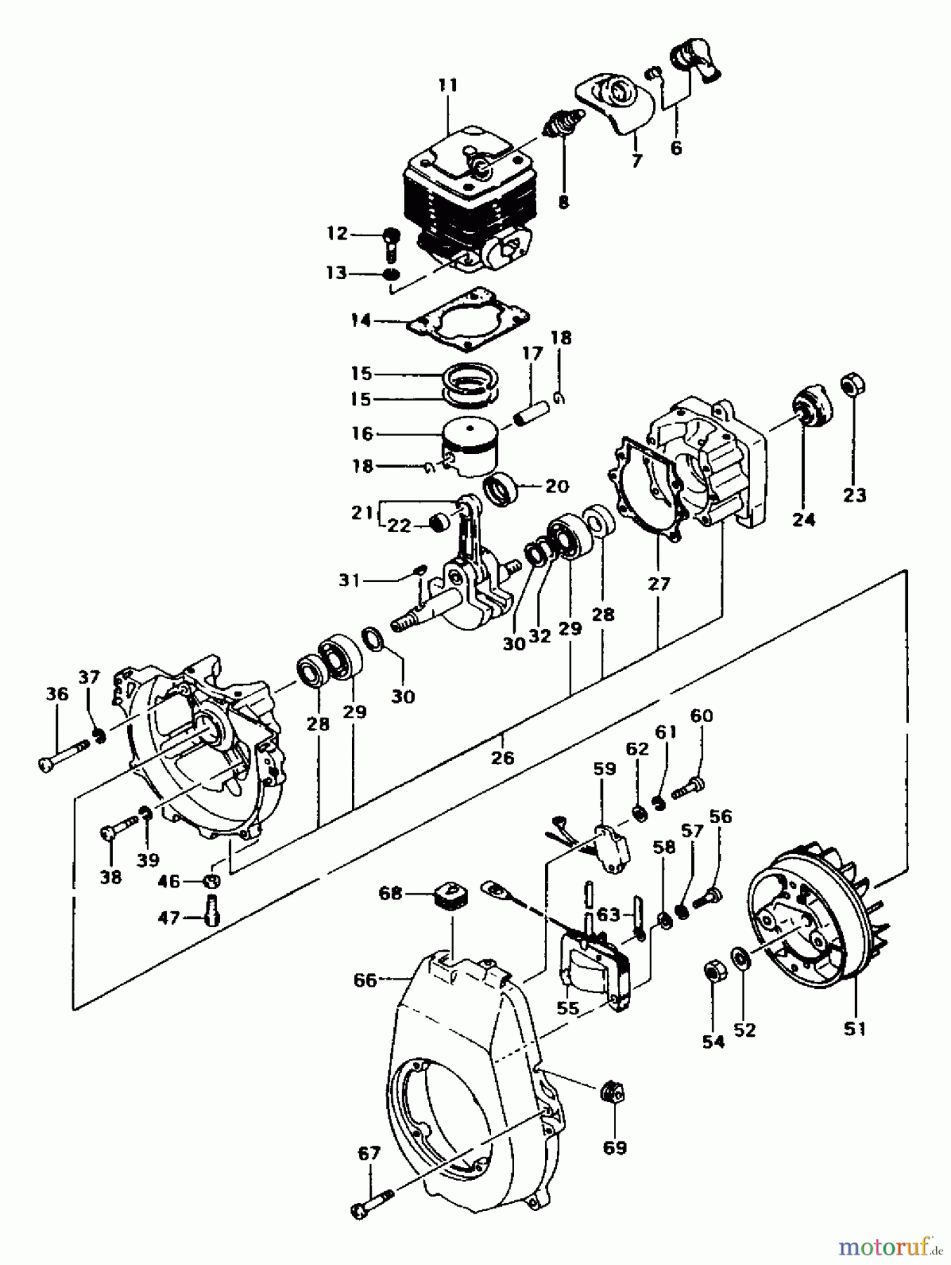  Tanaka Trimmer, Motorsensen TBC-500 - Tanaka Brush Cutter Engine