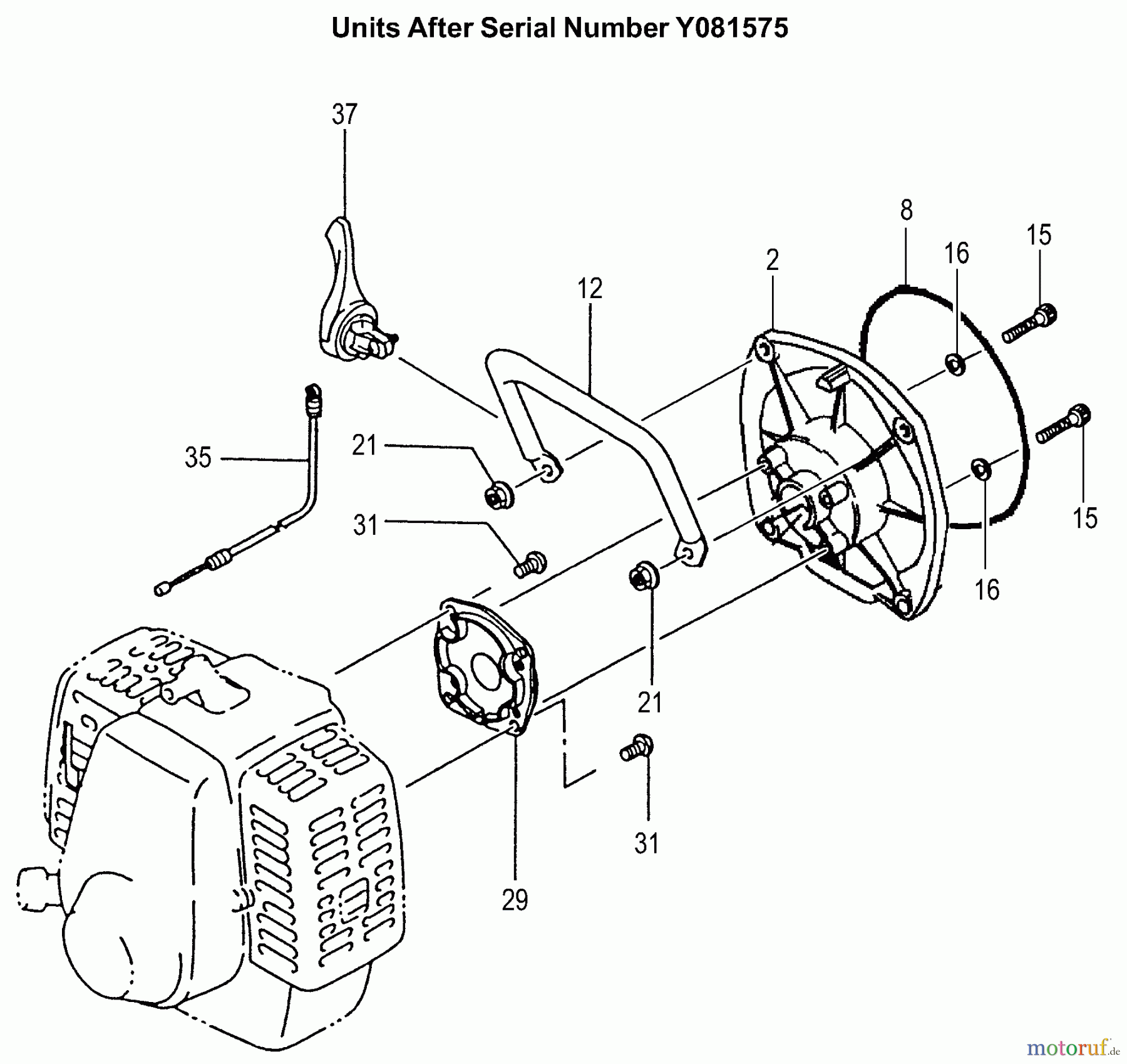  Tanaka Wasser Pumpen TCP-210 - Tanaka Centrifugal Pump Handle, Throttle & End Plate Units After Serial Number Y081575