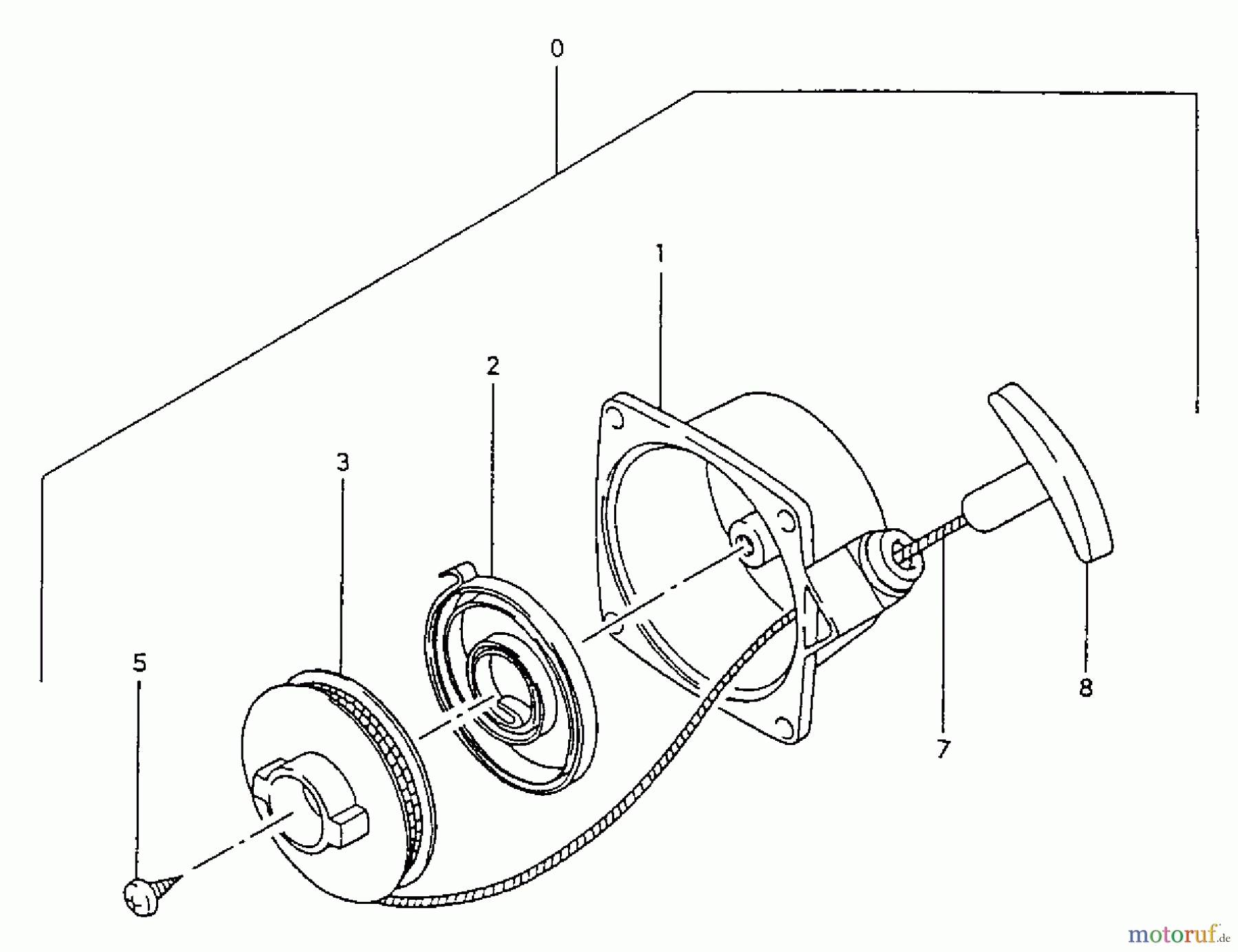  Tanaka Blasgeräte, Sauger, Häcksler, Mulchgeräte THB-2500 - Tanaka Handheld Blower Recoil Starter