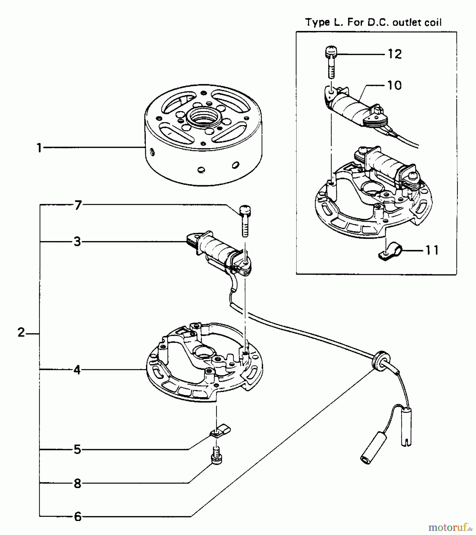  Tanaka Botsmotoren TOB-550 - Tanaka 5.5HP Outboard Motor Magneto