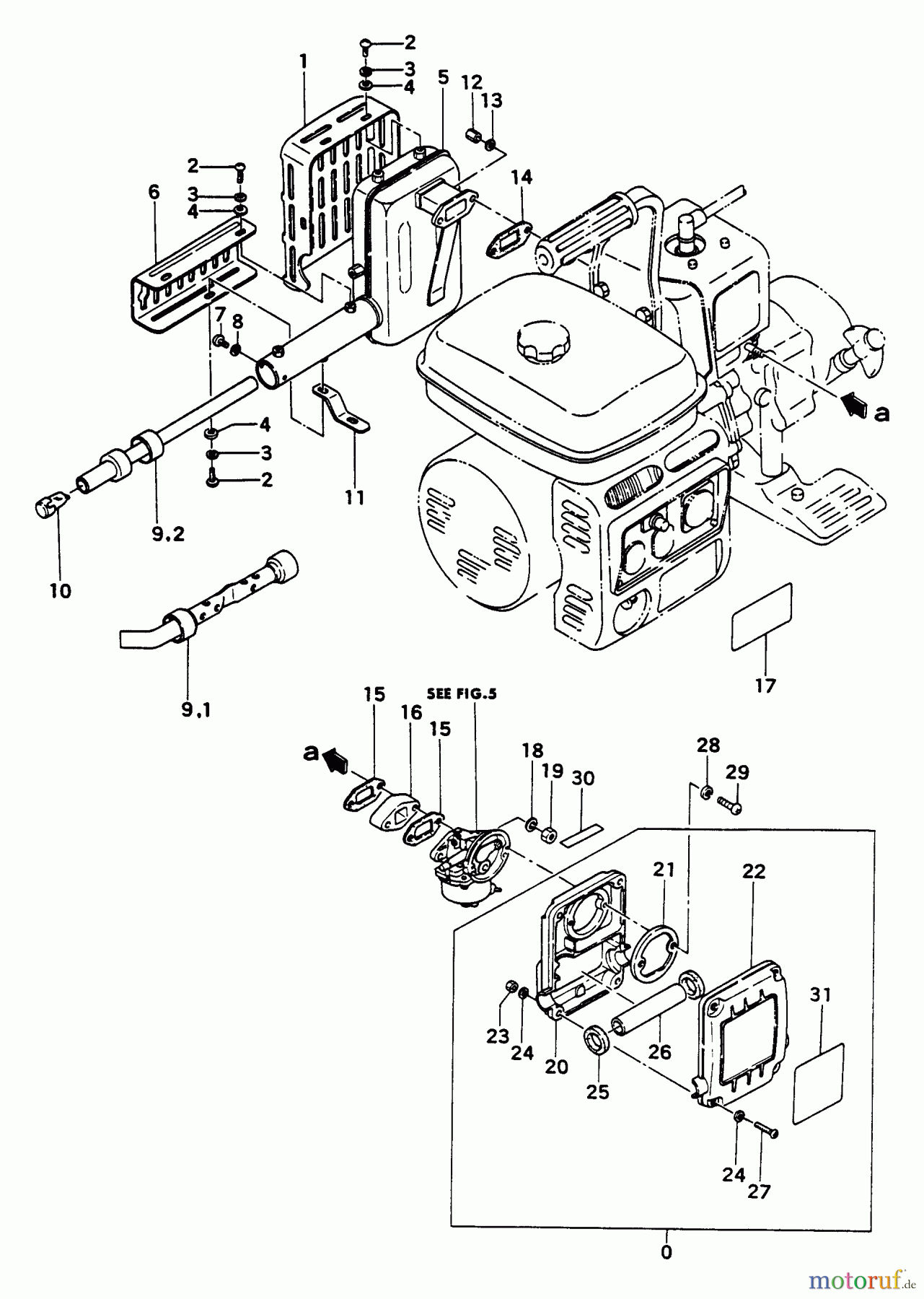  Tanaka Stromerzeuger DEG-600 - Tanaka Portable Generator Muffler & Air Cleaner