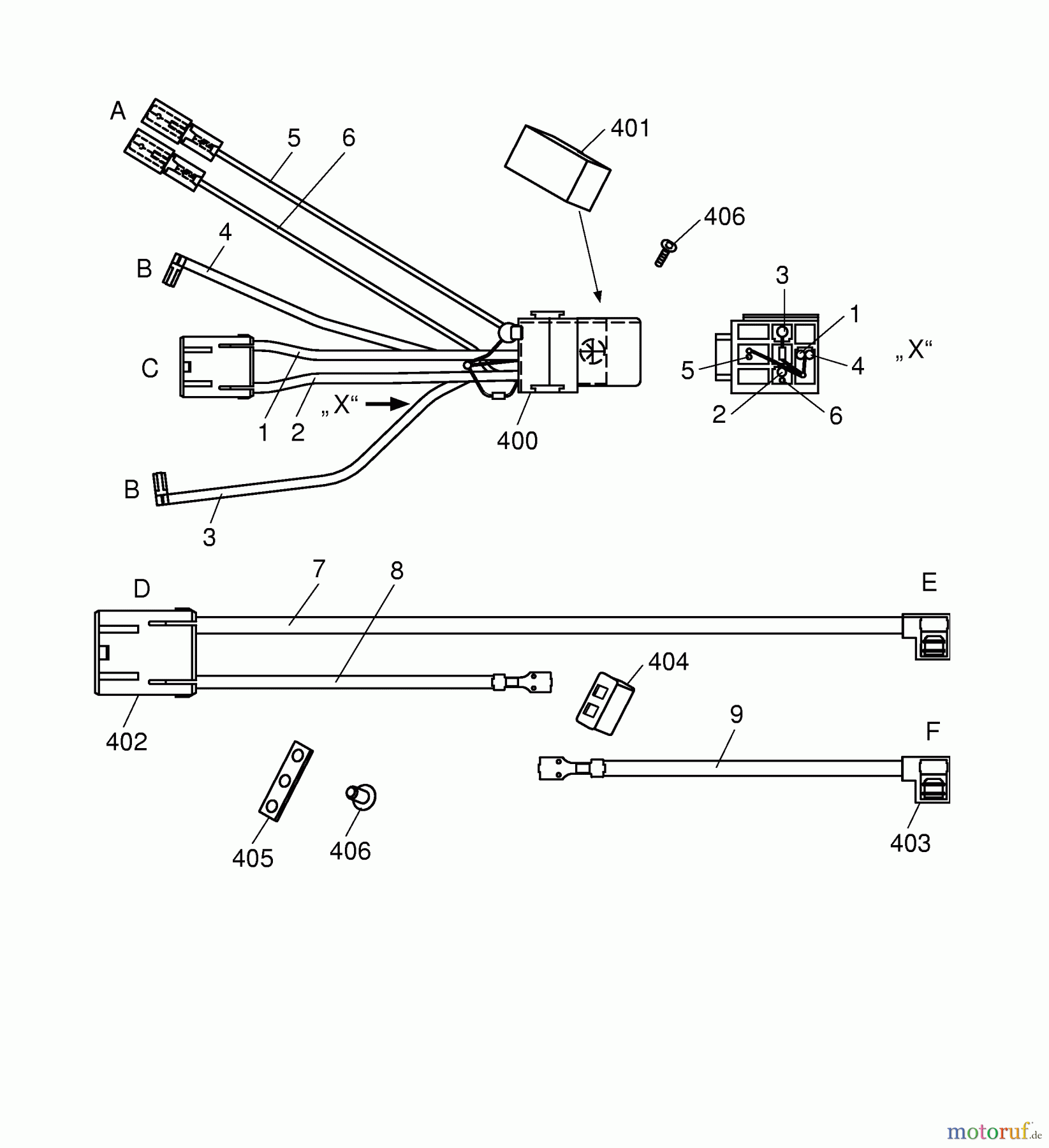  Wolf-Garten Spindle mower TC 32 MAC 3617000 Series A  (2004) Harness