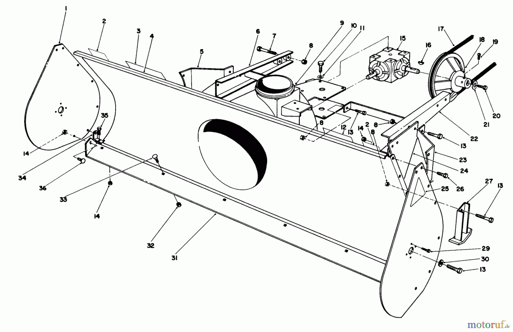  Toro Neu Mowers, Deck Assembly Only 30544 (117/120) - Toro 44