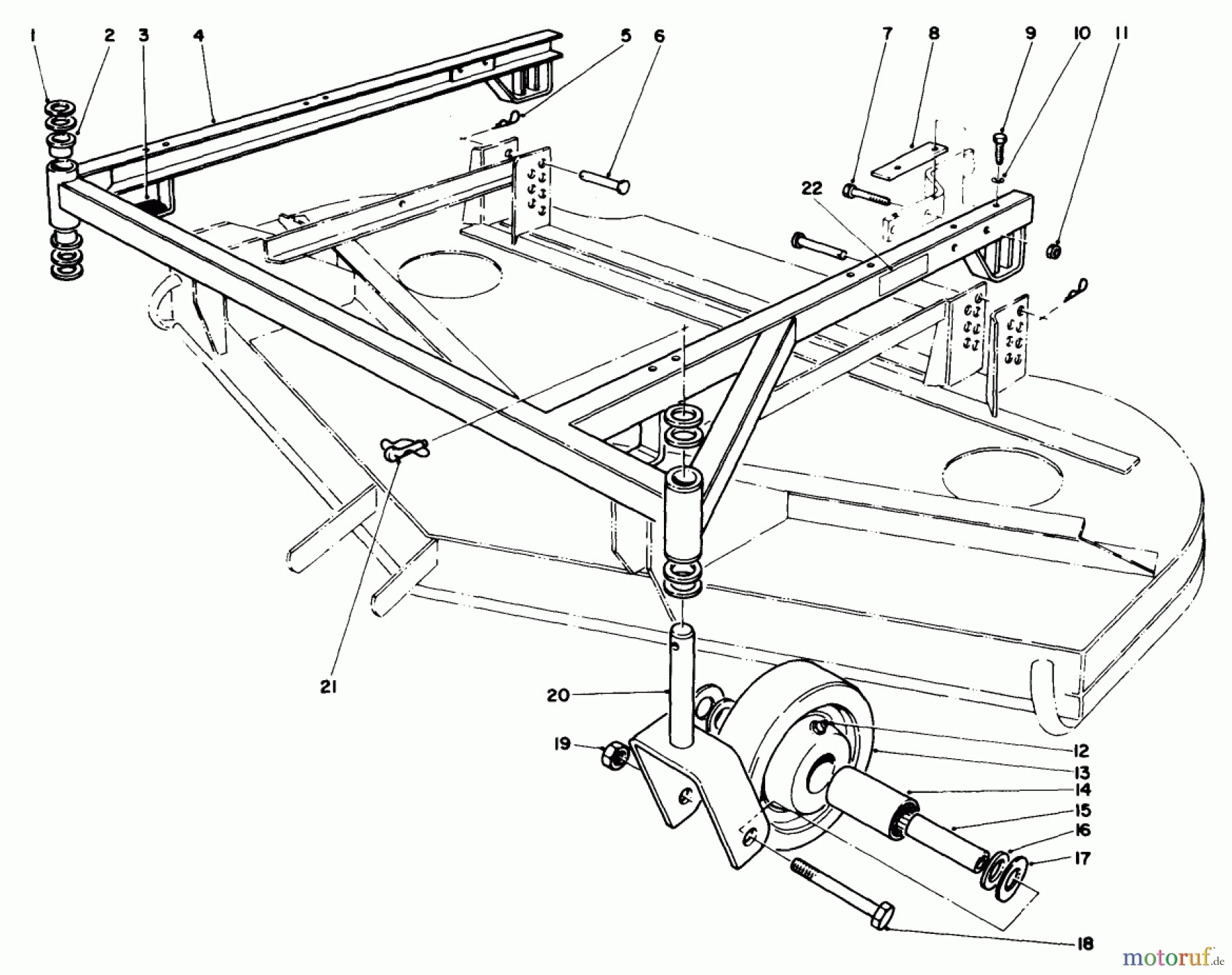  Toro Neu Mowers, Deck Assembly Only 30544 (117/120) - Toro 44