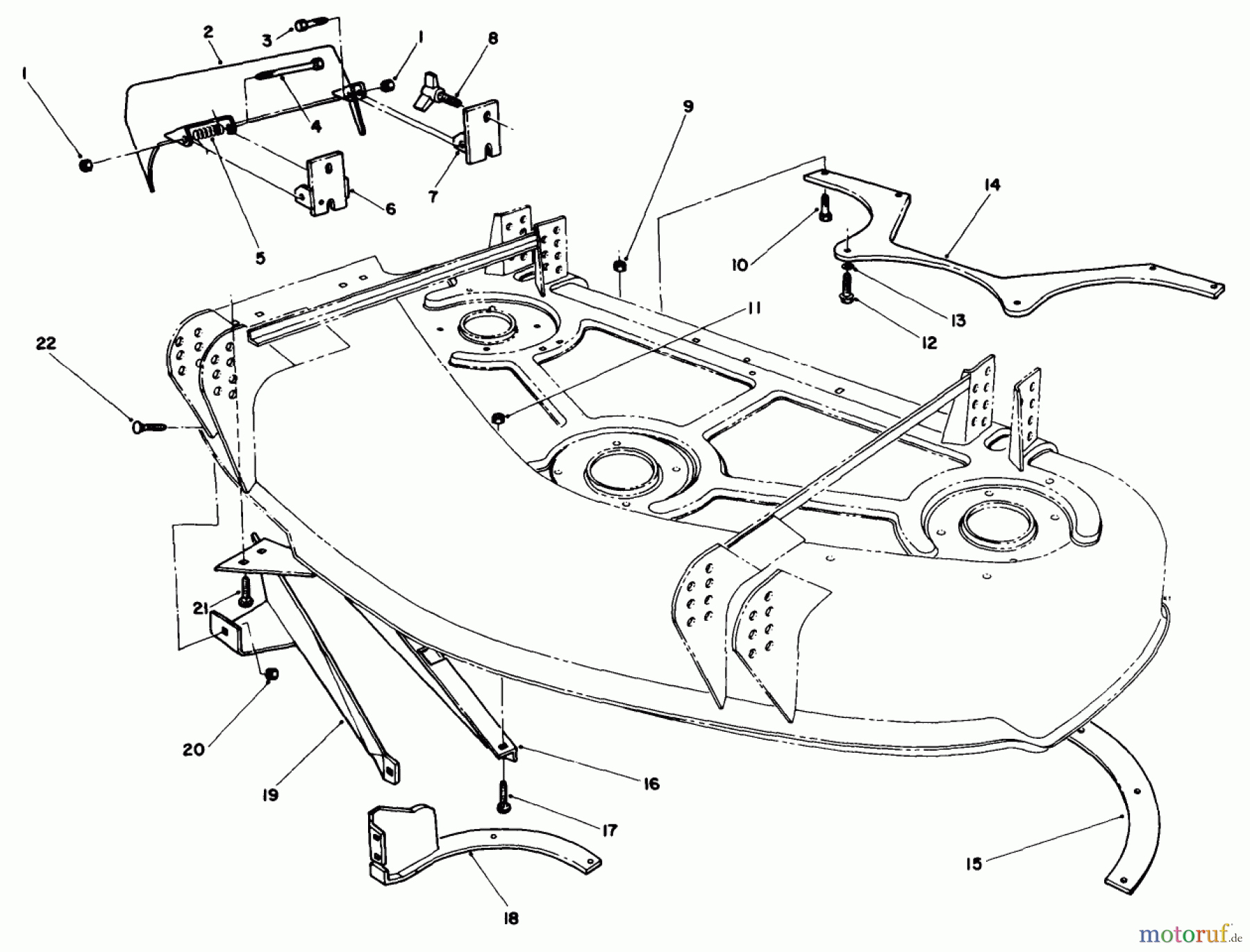  Toro Neu Mowers, Deck Assembly Only 30544 (117/120) - Toro 44