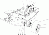 Toro 30560 - 52" Rear Discharge Mower, 1984 (4000001-4999999) Spareparts GAS TANK AND AXLE ASSEMBLY