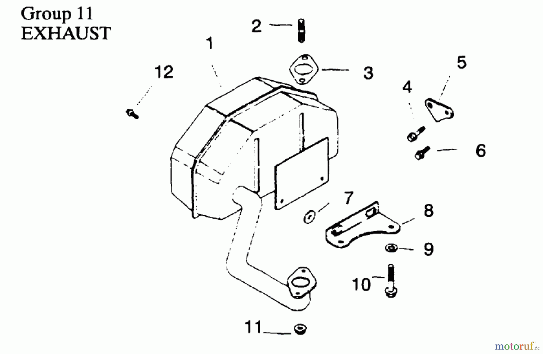  Toro Neu Mowers, Drive Unit Only 30156 - Toro Mid-Size Proline Gear Traction Unit, 12.5 hp, 1994 (490001-499999) EXHAUST GROUP-ENGINE KOHLER MODEL NO. CV12.5T-1254