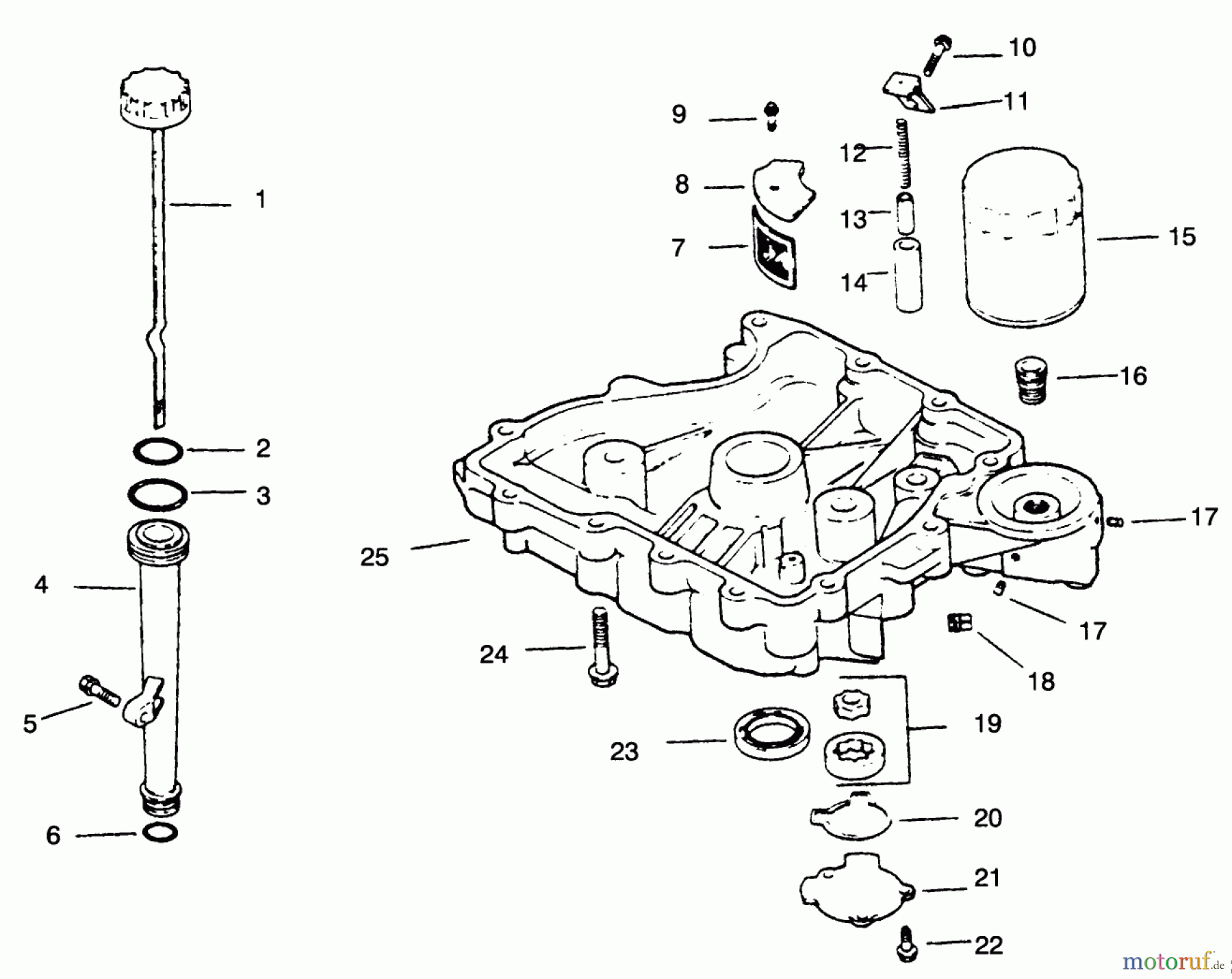  Toro Neu Mowers, Drive Unit Only 30156 - Toro Mid-Size Proline Gear Traction Unit, 12.5 hp, 1994 (490001-499999) OIL PAN/LUBRICATION-ENGINE KOHLER MODEL NO. CV12.5T-1254