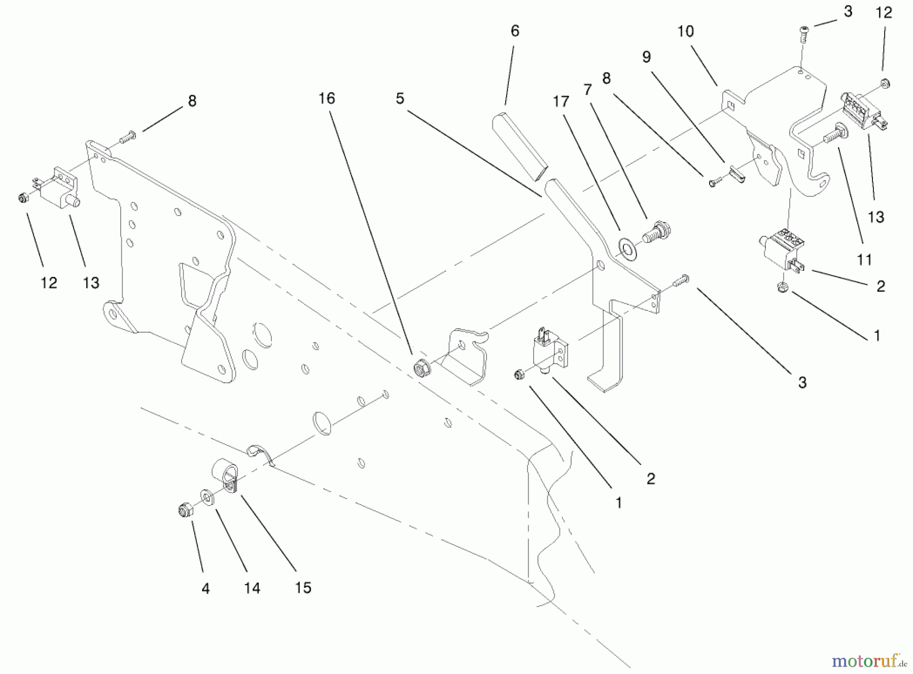  Toro Neu Mowers, Lawn & Garden Tractor Seite 1 73561SEI (522xi) - Toro 522xi Indy Special Edition Garden Tractor, 2000 (200000001-200999999) UPPER PARKING BRAKE ASSEMBLY