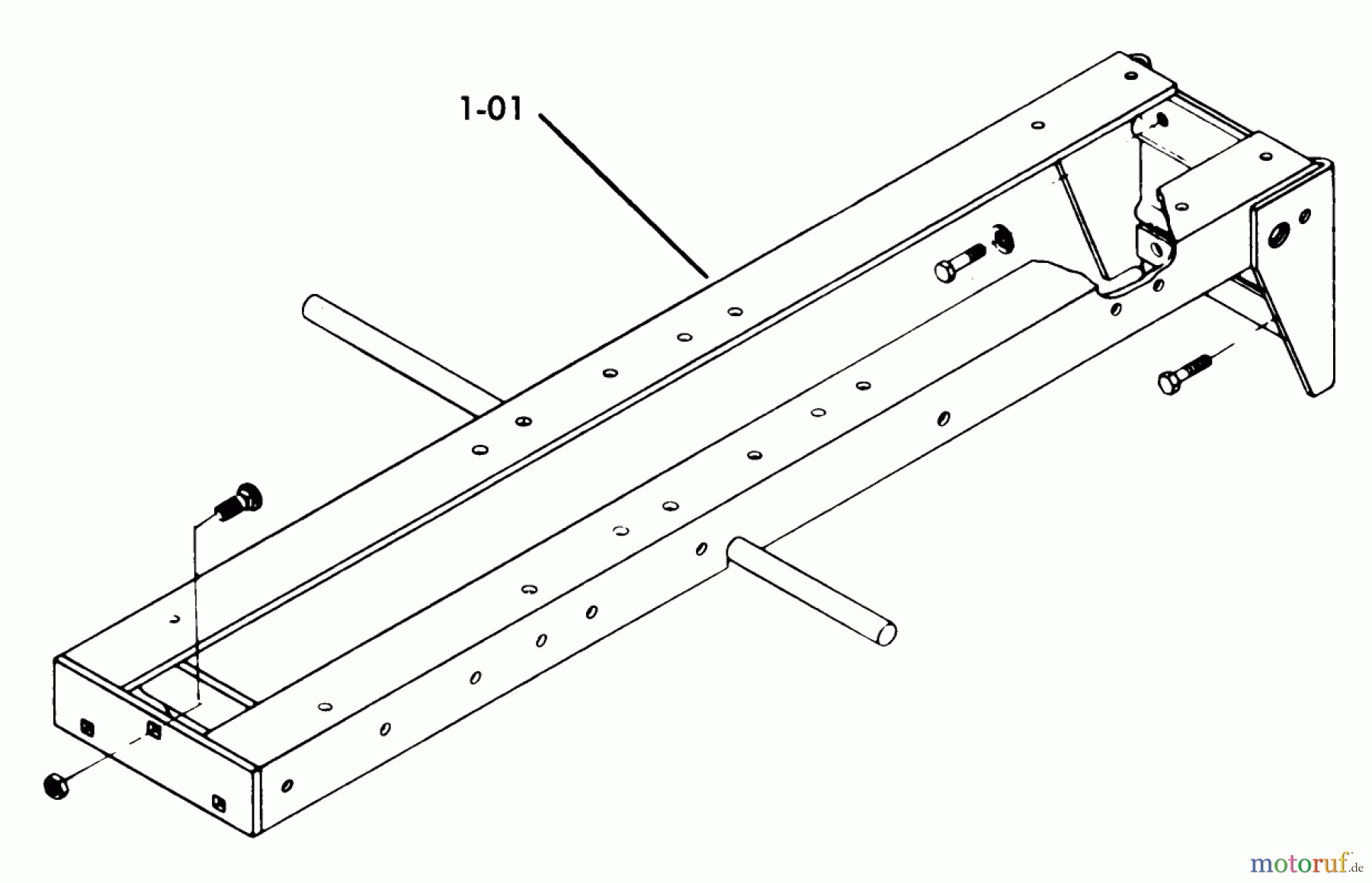  Toro Neu Mowers, Lawn & Garden Tractor Seite 1 1-0481 (C-160) - Toro C-160 Automatic Tractor, 1975 1.000 FRAME ASSEMBLY (FIG. 1)