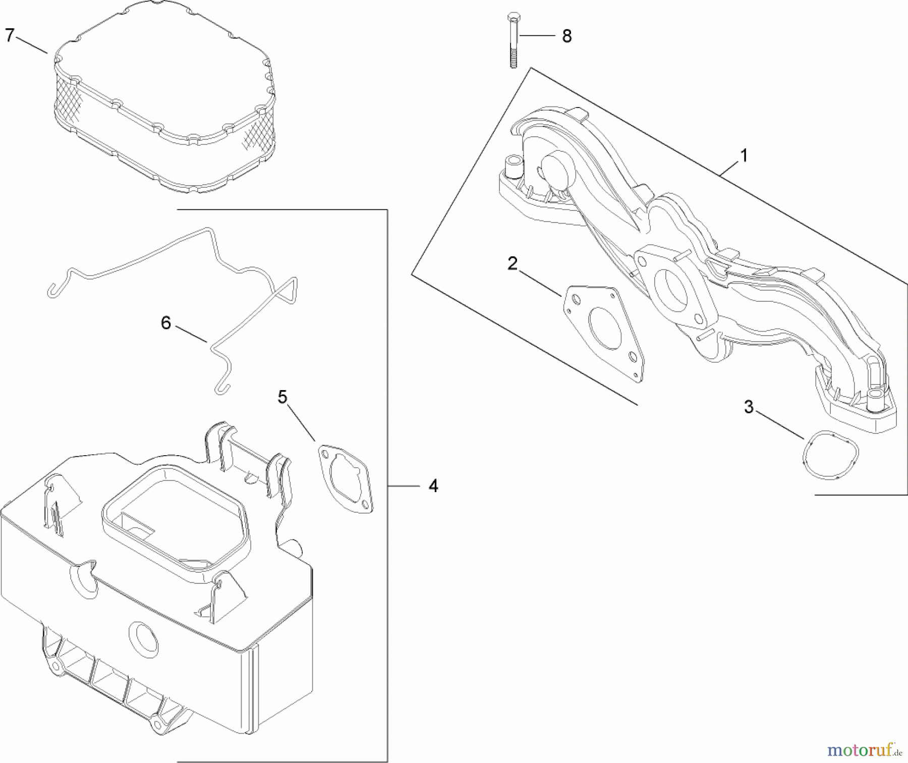  Toro Neu Mowers, Lawn & Garden Tractor Seite 1 13AP60RP744 (LX500) - Toro LX500 Lawn Tractor, 2006 (1A096B50000-) AIR INTAKE AND FLITRATION ASSEMBLY KOHLER SV720-0011