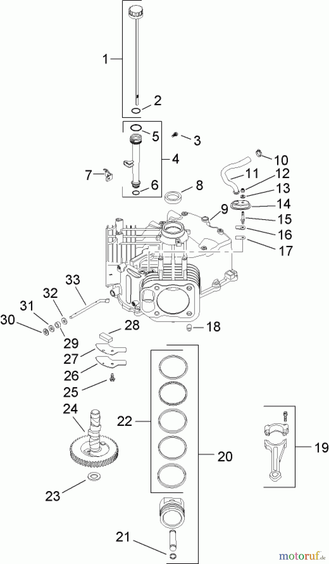  Toro Neu Mowers, Lawn & Garden Tractor Seite 1 13AP60RP744 (LX500) - Toro LX500 Lawn Tractor, 2006 (1A096B50000-) CRANKCASE ASSEMBLY KOHLER SV720-0011