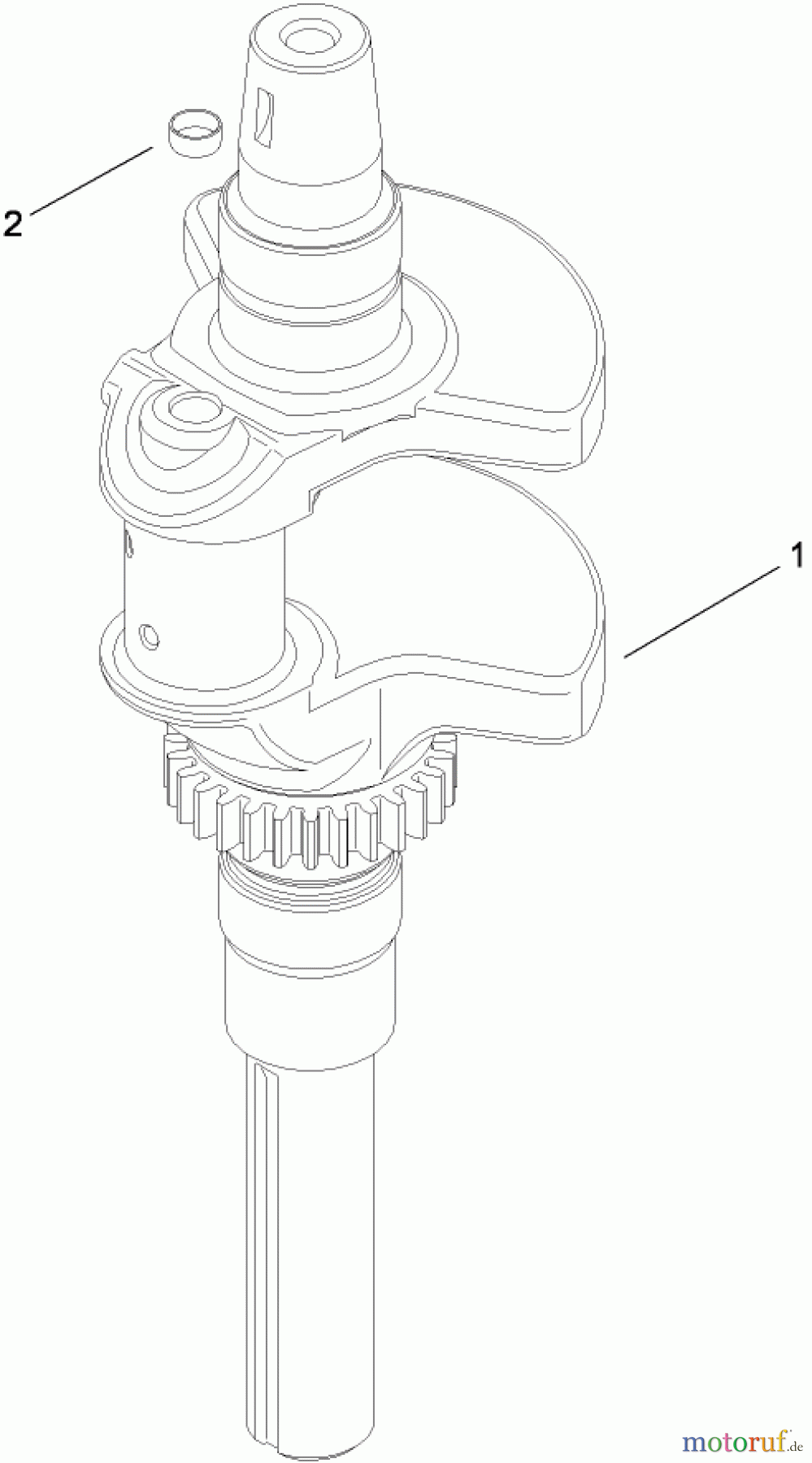  Toro Neu Mowers, Lawn & Garden Tractor Seite 1 13AP61RH048 (LX468) - Toro LX468 Lawn Tractor, 2008 (SN 1C108H20348-) CRANKSHAFT ASSEMBLY KOHLER SV715-0016