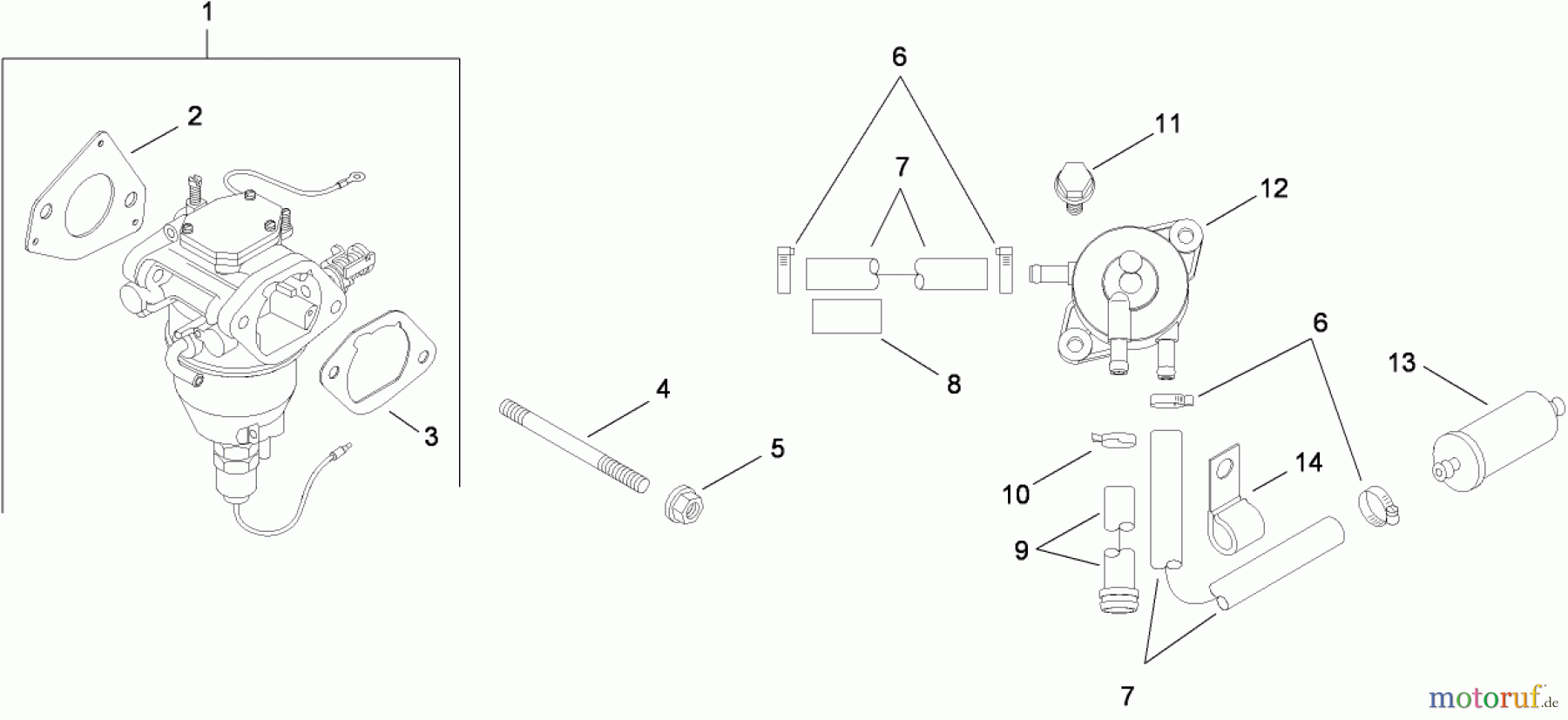  Toro Neu Mowers, Lawn & Garden Tractor Seite 1 13AP61RH048 (LX468) - Toro LX468 Lawn Tractor, 2008 (SN 1C108H20348-) FUEL SYSTEM ASSEMBLY KOHLER SV715-0016