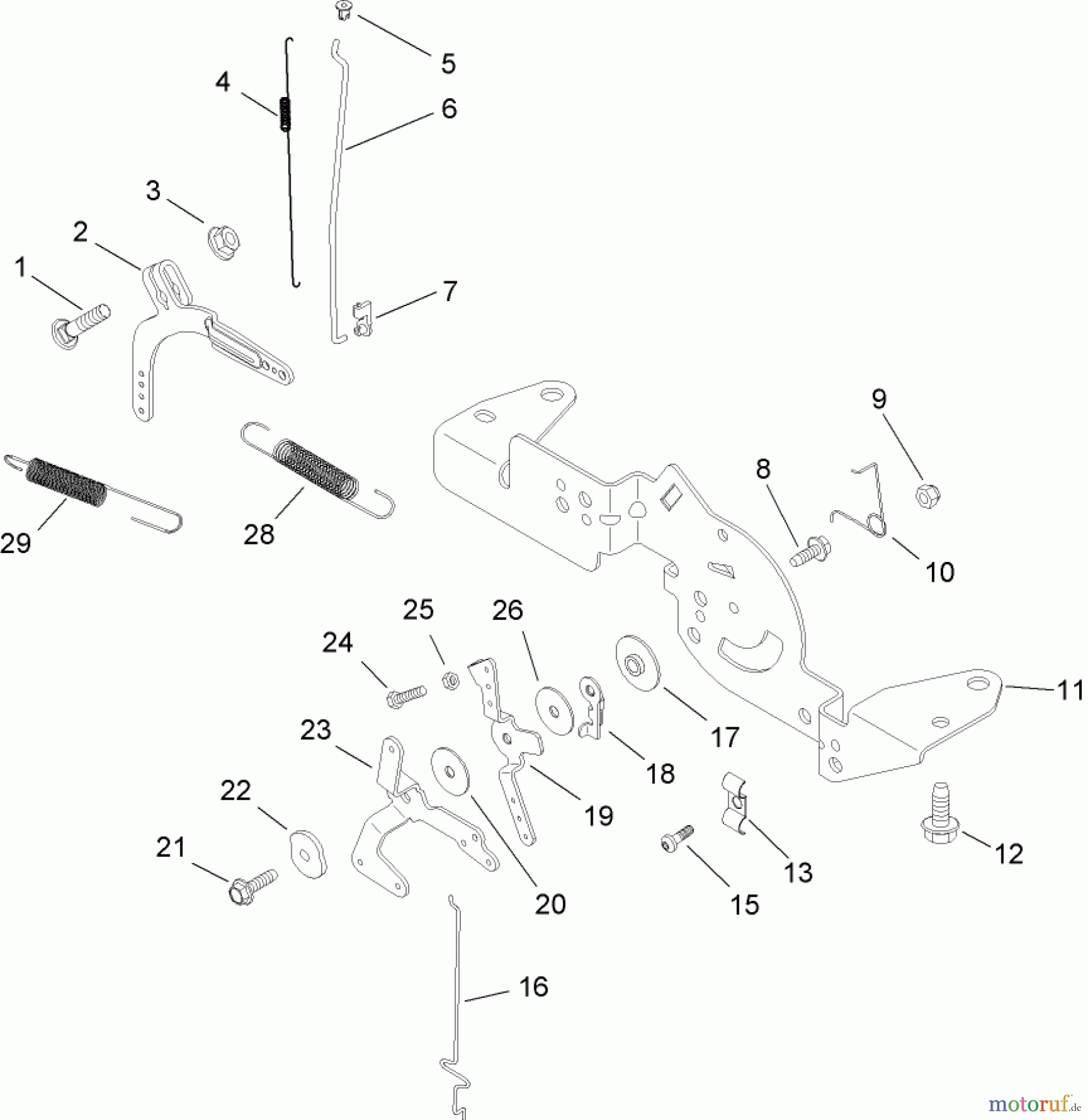  Toro Neu Mowers, Lawn & Garden Tractor Seite 1 13AP62RP544 (SL500) - Toro SL500 Super Lawn Tractor, 2007 (1B157H20701-) ENGINE CONTROL ASSEMBLY KOHLER SV720-0011