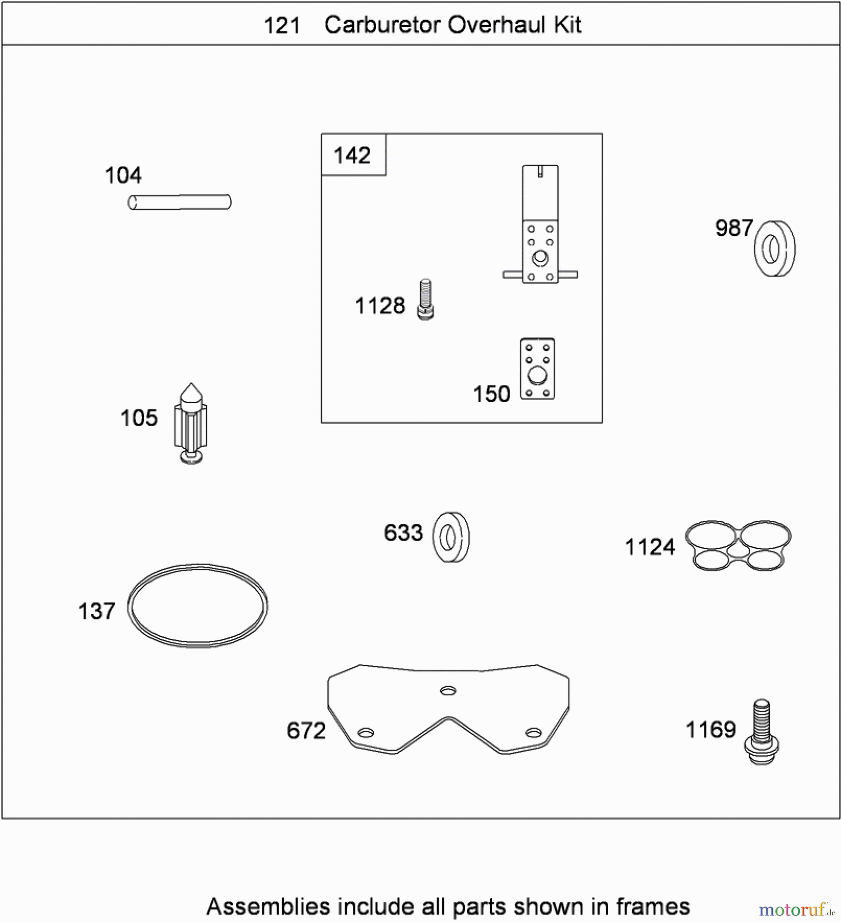  Toro Neu Mowers, Lawn & Garden Tractor Seite 1 13AT61RH048 (LX466) - Toro LX466 Lawn Tractor, 2008 (SN 1L137H10100-) CARBURETOR OVERHAUL KIT BRIGGS AND STRATTON 407777-0550-B1