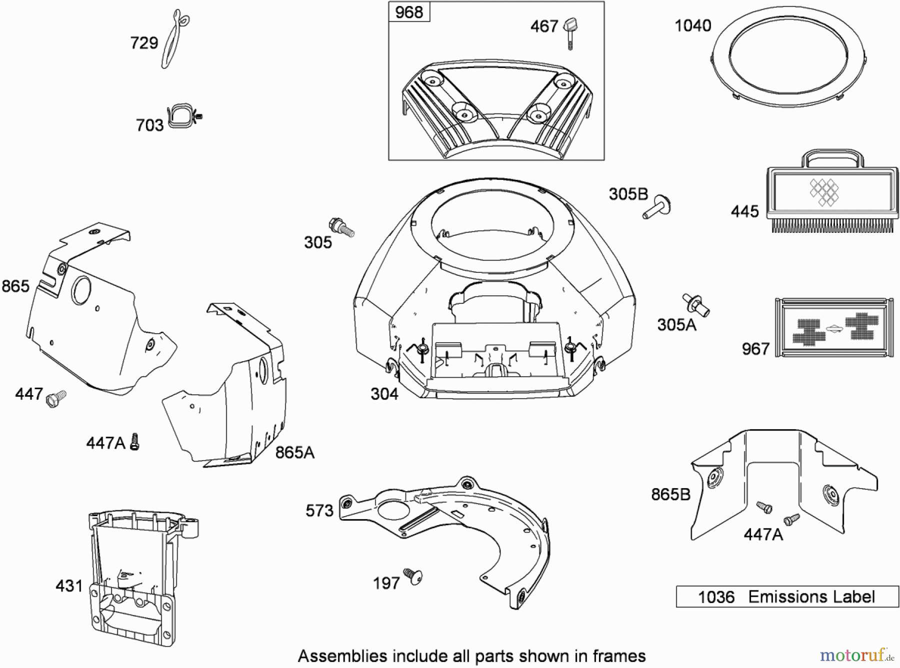  Toro Neu Mowers, Lawn & Garden Tractor Seite 1 13AT61RH544 (LX466) - Toro LX466 Lawn Tractor, 2008 (SN 1-) BLOWER HOUSING ASSEMBLY BRIGGS AND STRATTON 407777-0550-B1