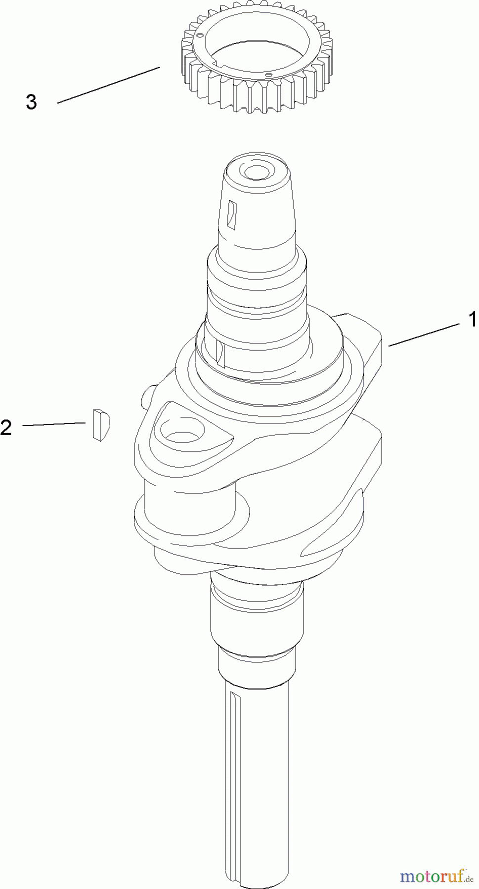  Toro Neu Mowers, Lawn & Garden Tractor Seite 1 13AX60RH544 (LX460) - Toro LX460 Lawn Tractor, 2006 (1A056B50000-) CRANKSHAFT ASSEMBLY KOHLER SV600-0018