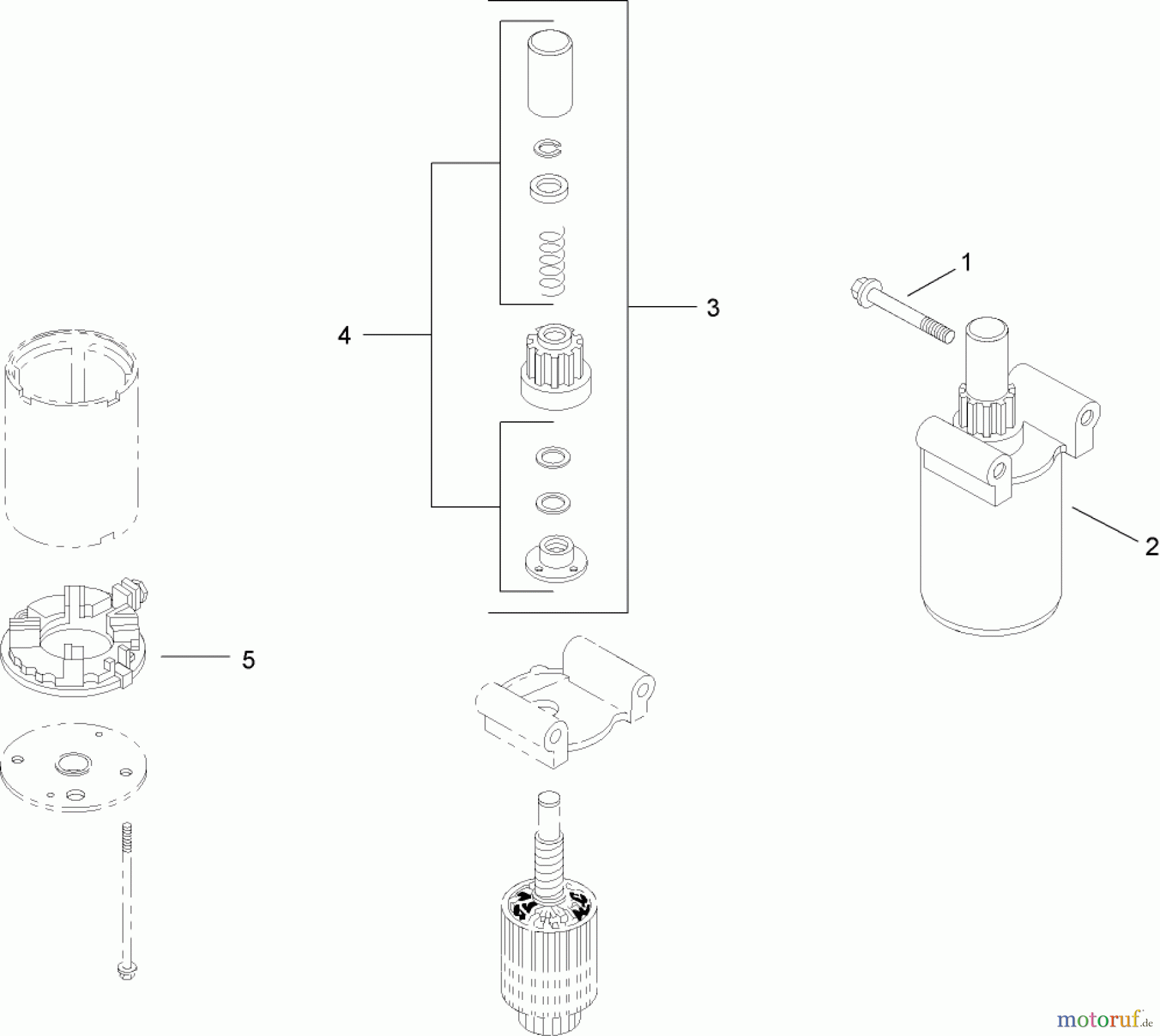  Toro Neu Mowers, Lawn & Garden Tractor Seite 1 14AK81RK744 (GT2300) - Toro GT2300 Garden Tractor, 2006 (1A186H30000-) STARTING SYSTEM ASSEMBLY KOHLER SV735-0011