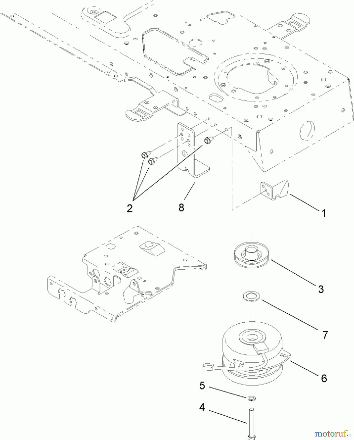  Toro Neu Mowers, Lawn & Garden Tractor Seite 1 14AP80RP744 (GT2100) - Toro GT2100 Garden Tractor, 2006 (1A136H30000-) ELECTRIC CLUTCH ASSEMBLY