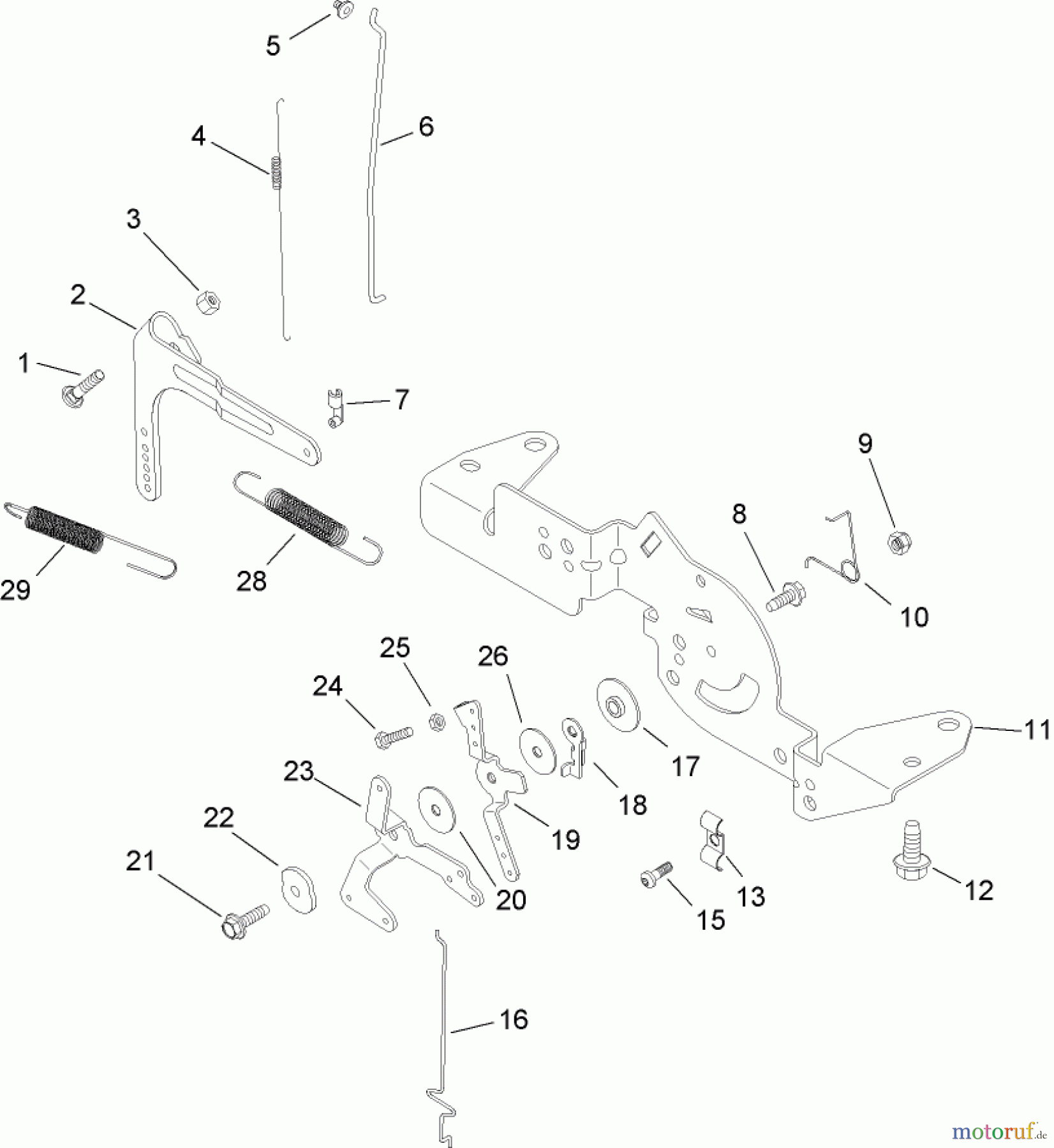  Toro Neu Mowers, Lawn & Garden Tractor Seite 1 14AP80RP744 (GT2100) - Toro GT2100 Garden Tractor, 2006 (1A136H30000-) ENGINE CONTROL ASSEMBLY KOHLER SV720-0017