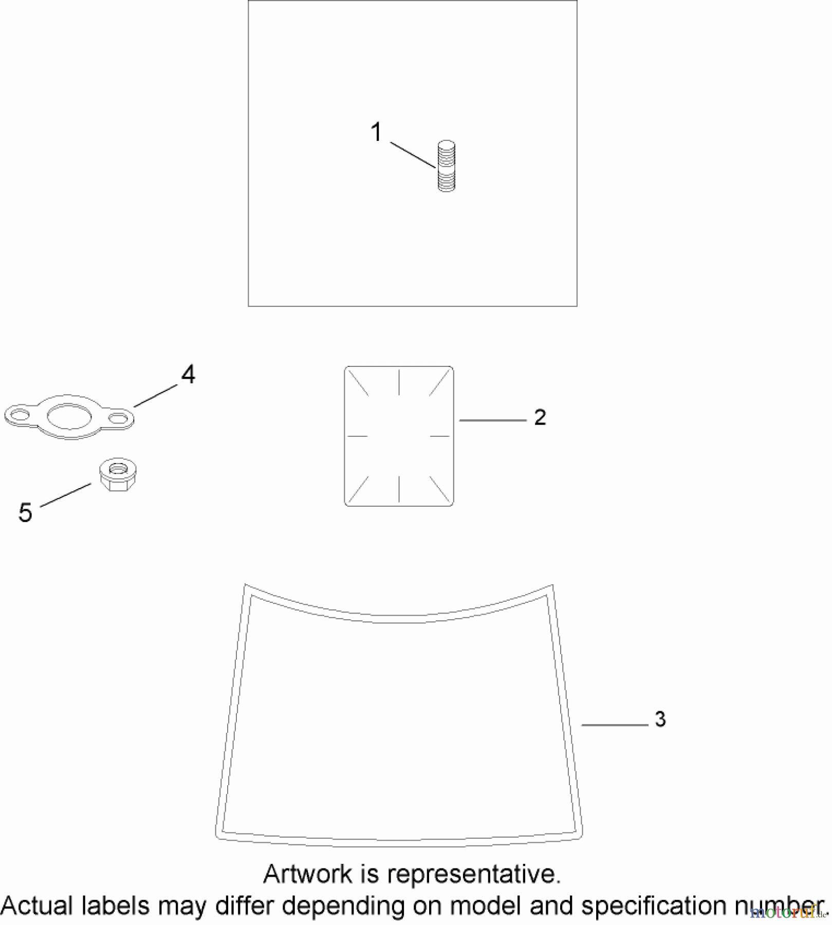  Toro Neu Mowers, Lawn & Garden Tractor Seite 1 14AQ81RP544 (GT2200) - Toro GT2200 Garden Tractor, 2006 (1A136H30000-) EXHAUST STUD, GASKET AND DECAL ASSEMBLY KOHLER SV730-0018