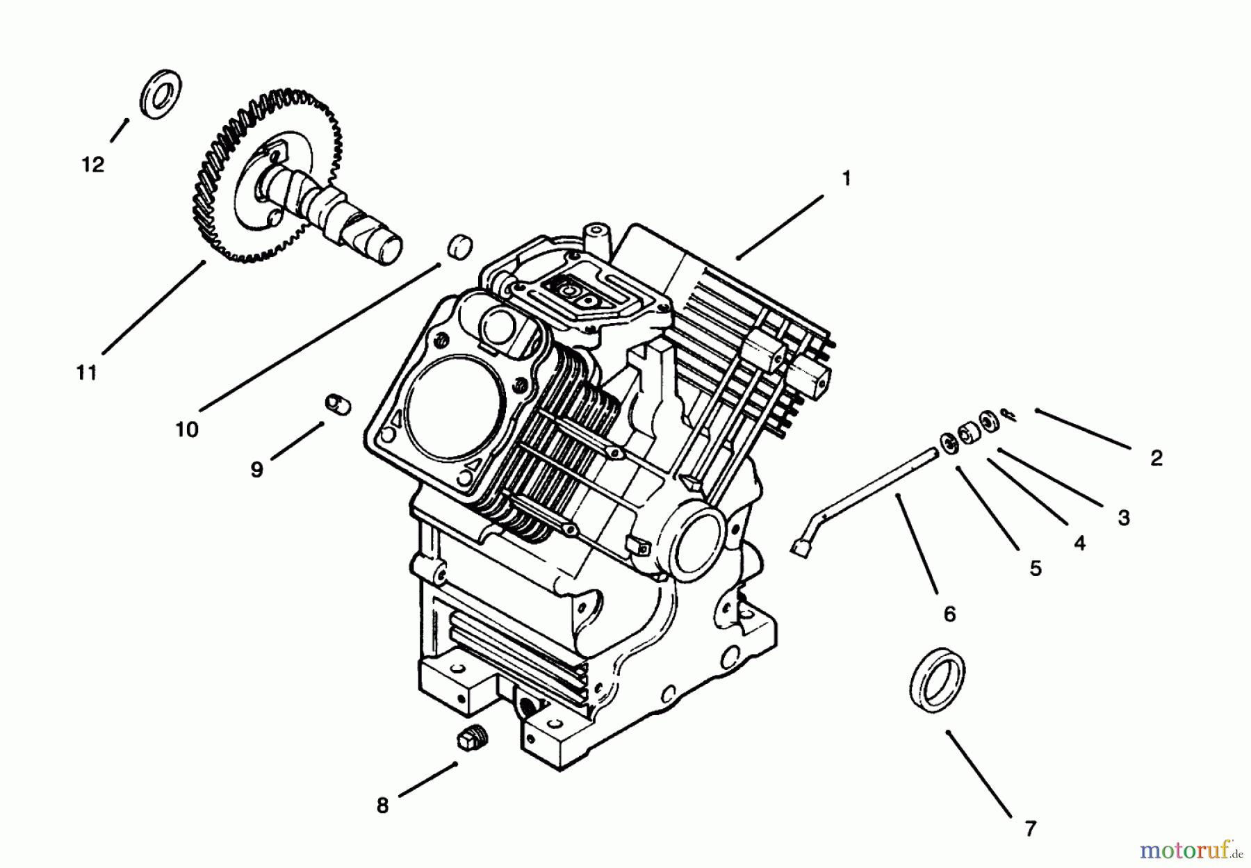  Toro Neu Mowers, Lawn & Garden Tractor Seite 1 30610 (120) - Toro Proline 120, 1995 (591300-599999) CRANKCASE