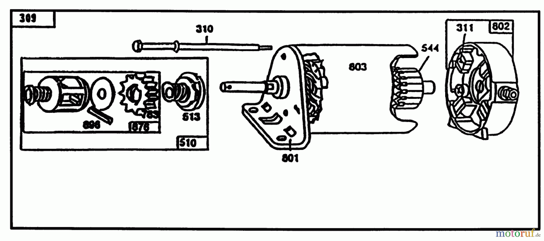  Toro Neu Mowers, Lawn & Garden Tractor Seite 1 32-12OE03 (212-H) - Toro 212-H Tractor, 1992 (2000001-2999999) STARTER B/S MODEL 257707-0123-01