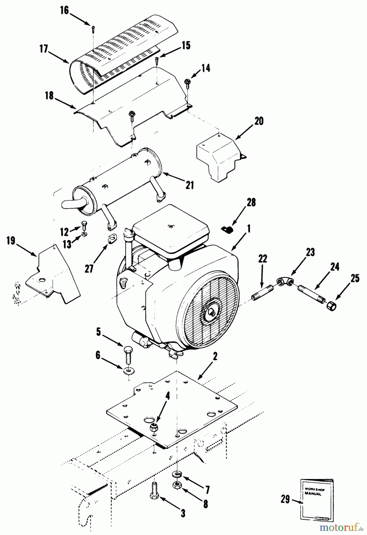  Toro Neu Mowers, Lawn & Garden Tractor Seite 1 41-20OE02 (520-H) - Toro 520-H Garden Tractor, 1991 (1000001-1999999) ENGINES