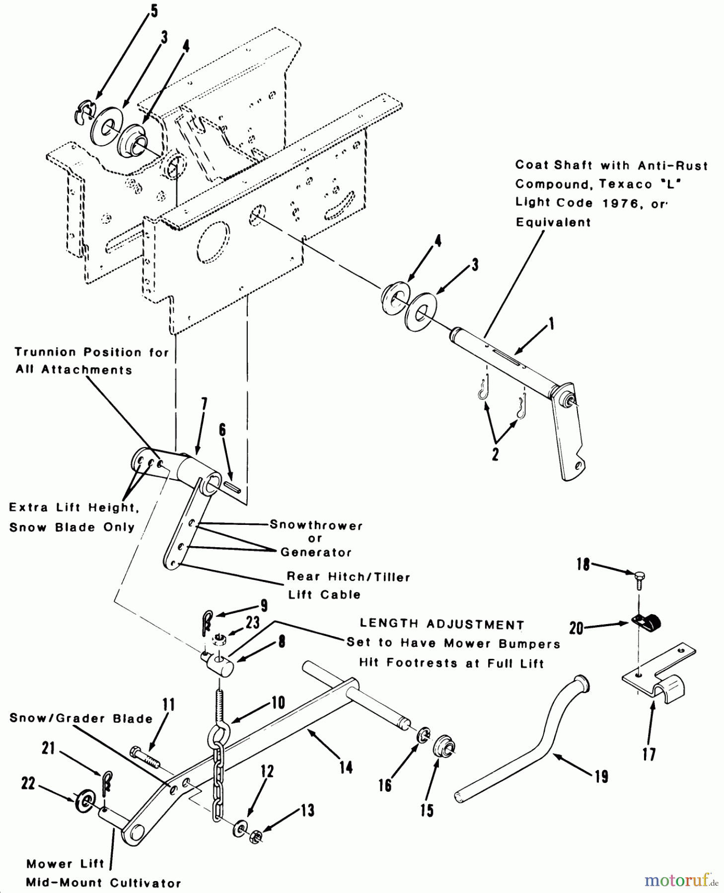  Toro Neu Mowers, Lawn & Garden Tractor Seite 1 41-20OE02 (520-H) - Toro 520-H Garden Tractor, 1991 (1000001-1999999) HYDROSTATIC LIFT LINKAGE