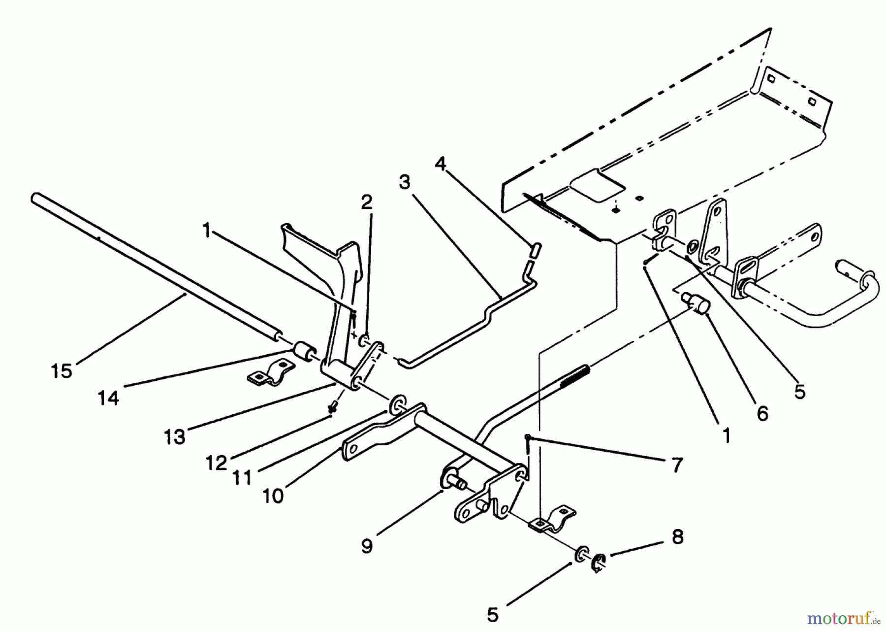  Toro Neu Mowers, Lawn & Garden Tractor Seite 1 42-16BE01 (246-H) - Toro 246-H Yard Tractor, 1992 (2000001-2999999) BRAKE PEDAL ASSEMBLY