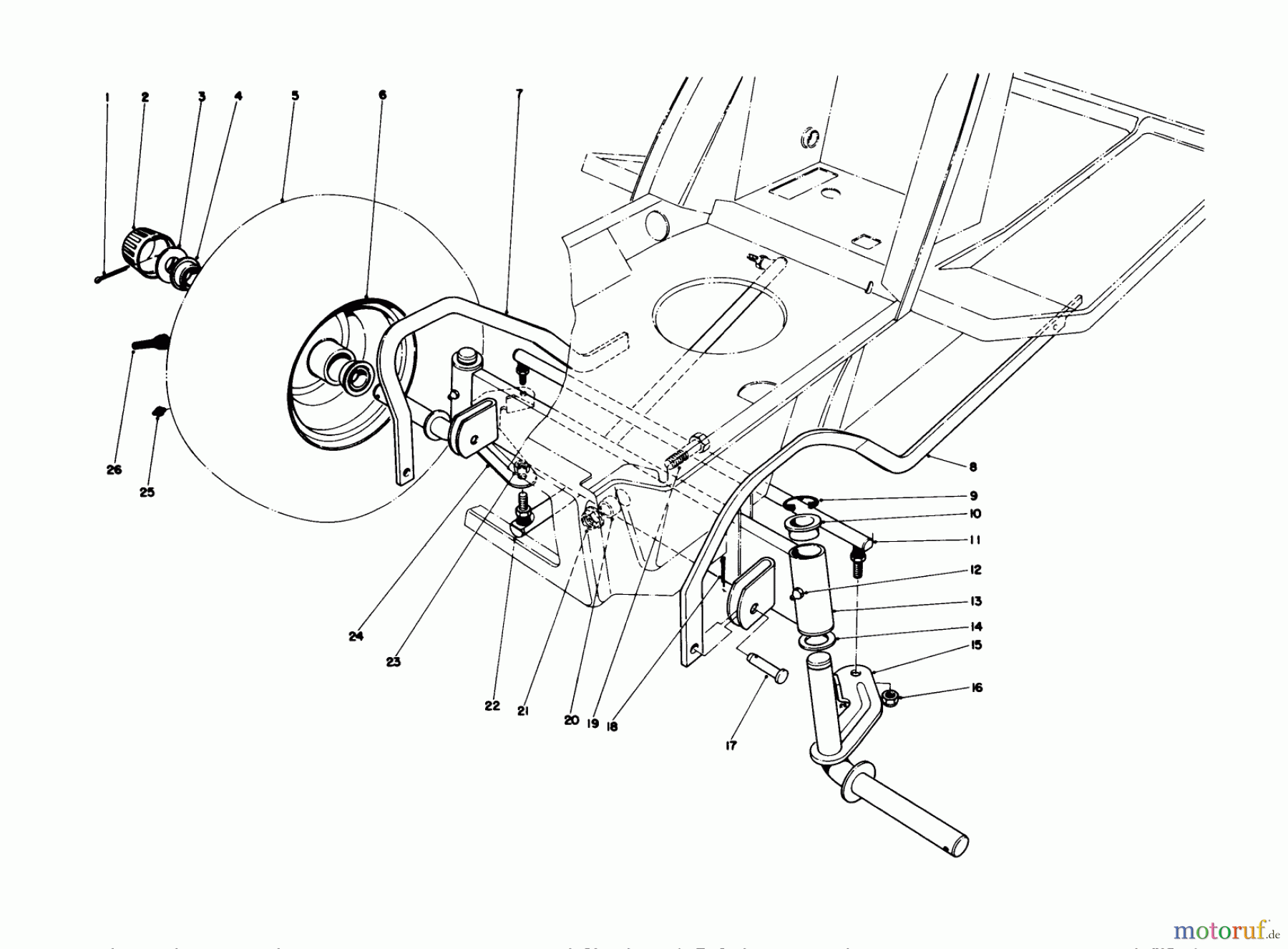  Toro Neu Mowers, Lawn & Garden Tractor Seite 1 57360 (11-32) - Toro 11-32 Lawn Tractor, 1978 (8000001-8999999) FRONT AXLE ASSEMBLY